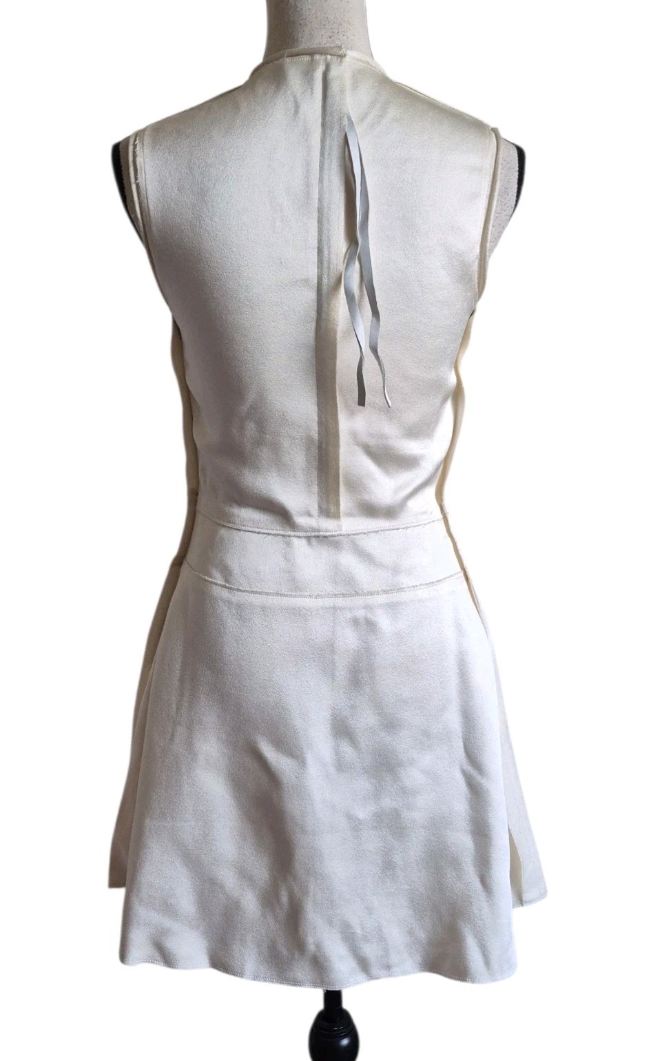 Vintage Calvin Klein Collection Dress Runway Ivory Size 0 / 36 Made In Italy
