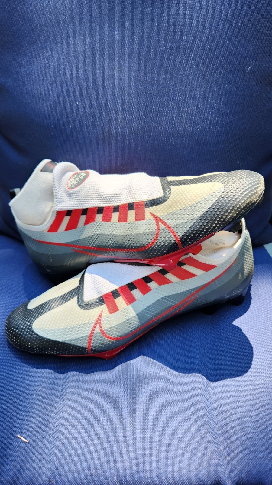 Nike Vapor Edge Elite 360 Flyknit Black White Red Football Cleats Men’s US Sz 13