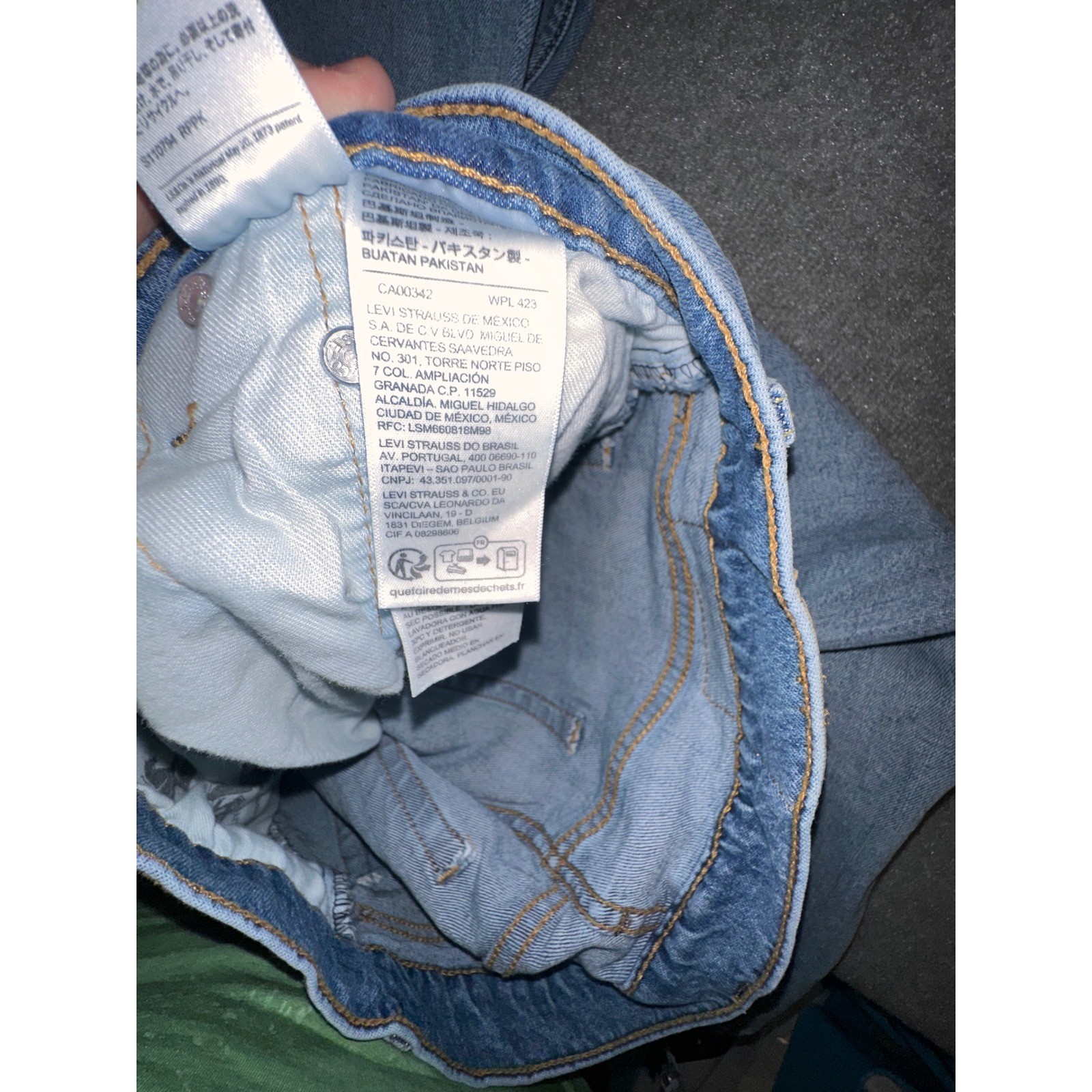 Levis 511 Slim Fit Light Wash Denim Jeans Mens 32×34 Blue 04511-5272