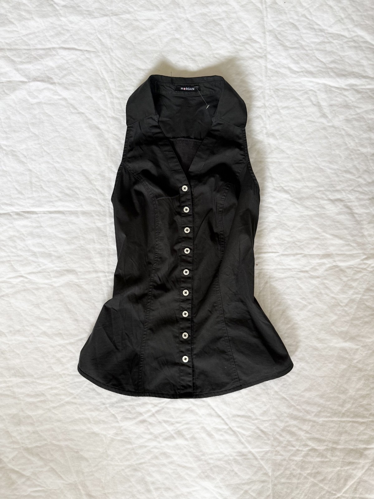 VINTAGE 2000s MORGAN DE TOI Y2K Black Button Up