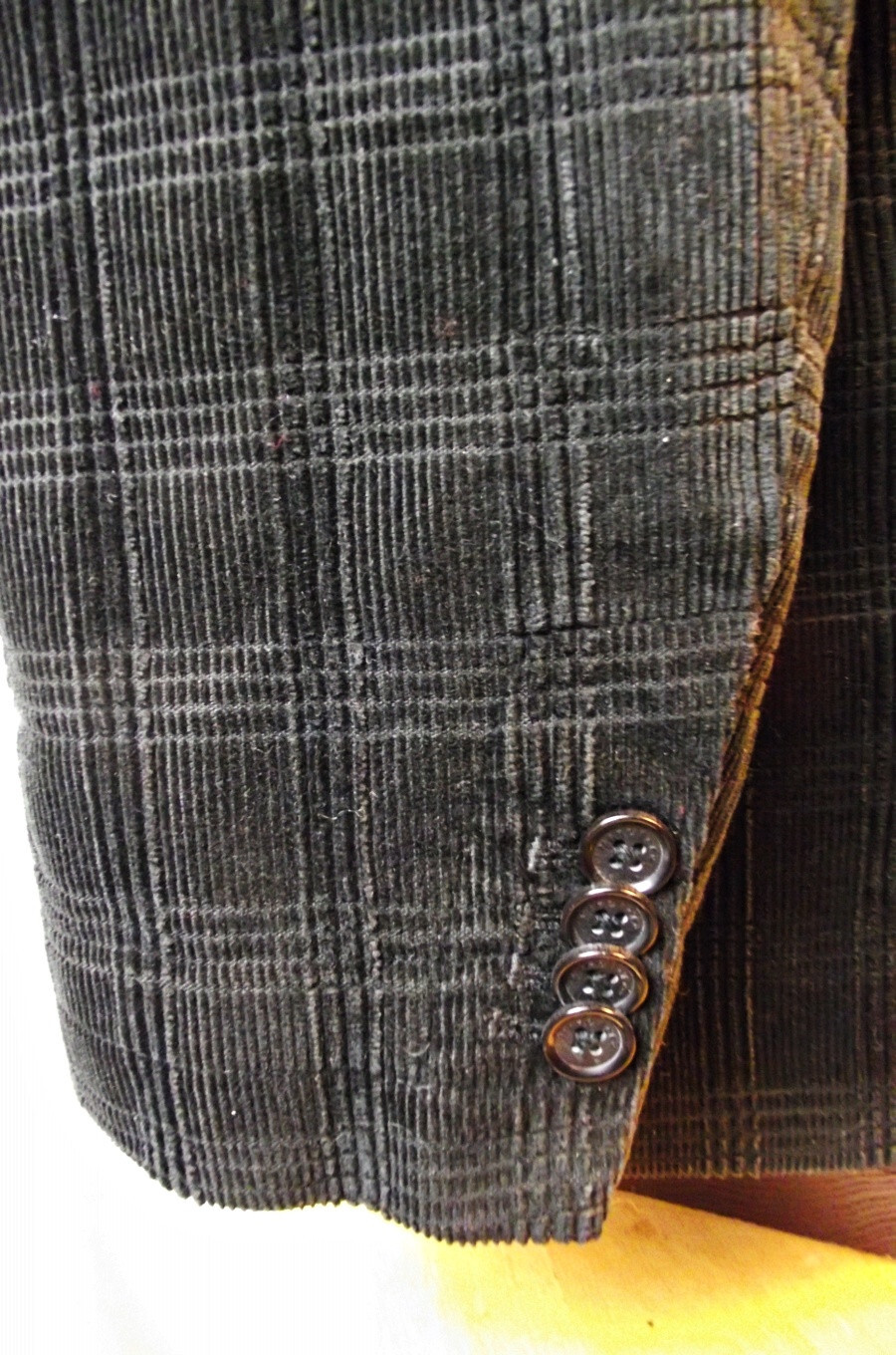 NEW No Tags Marc Ecko Mens Textured Corduroy Blazer Black Medium-Large