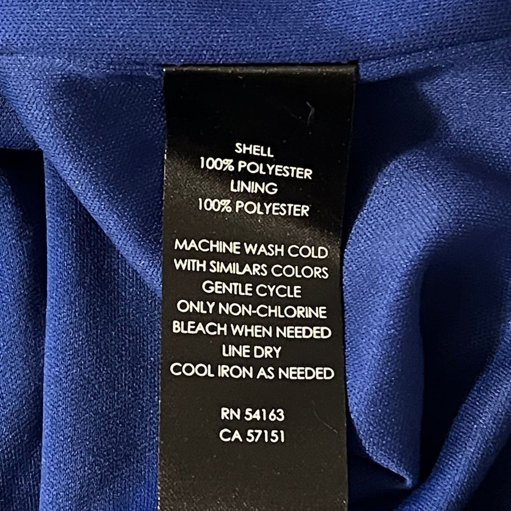 New! Jessica Howard Blue V-Neck Sleeveless Maxi Dress Size 14W NWT