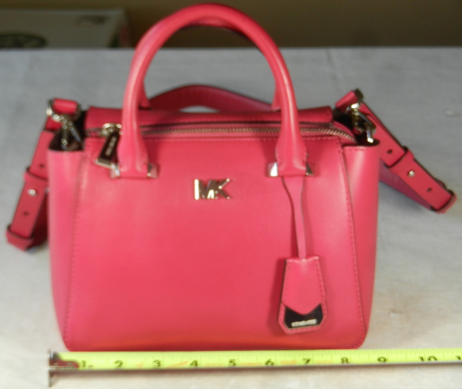 MICHAEL KORS Nolita Ultra Pink Smooth Leather Mini Crossbody Messenger Bag NWOT