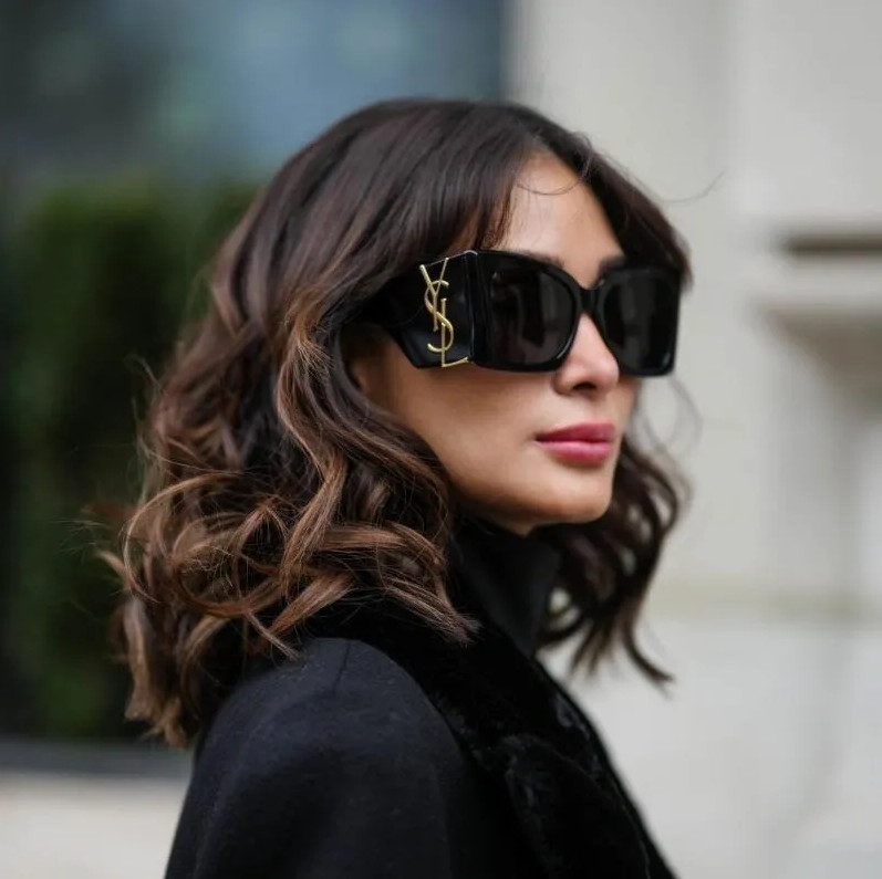 Saint Laurent SL M119 BLAZE-001 Black Gold YSL LOGO Cat Eye AUTHENTIC Sunglasses