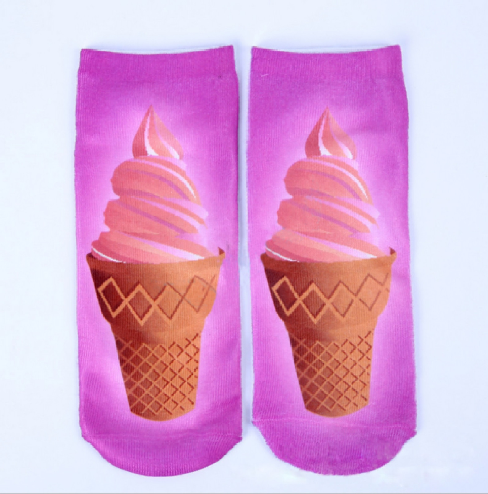 Comfort Stretch Ankle Socks Funny Poo Emoji Alien 3D Fashion Print Free Gift Bag