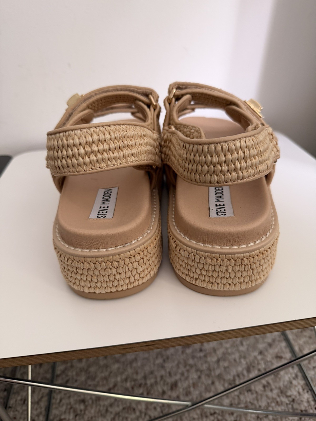 steve madden sandals Women BIGMONA Nat Size 7.5 Raffia