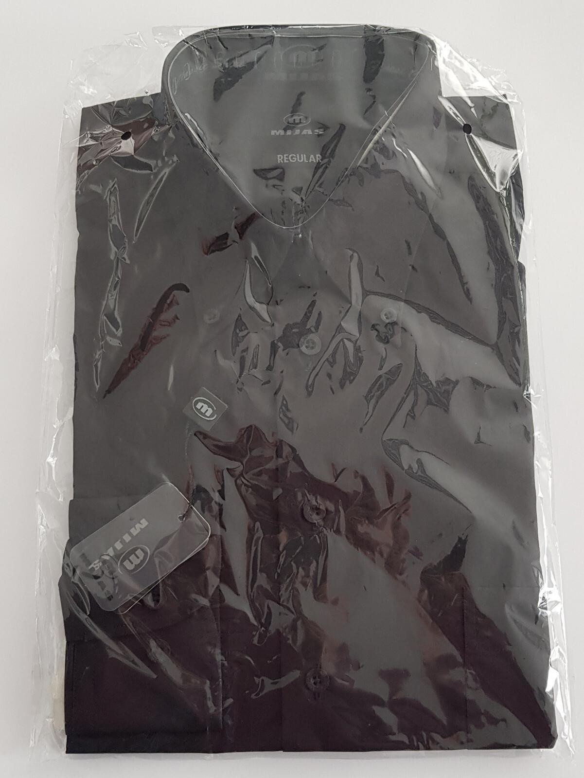 Original Mijas men’s business shirt button down long sleeve black regular size 39