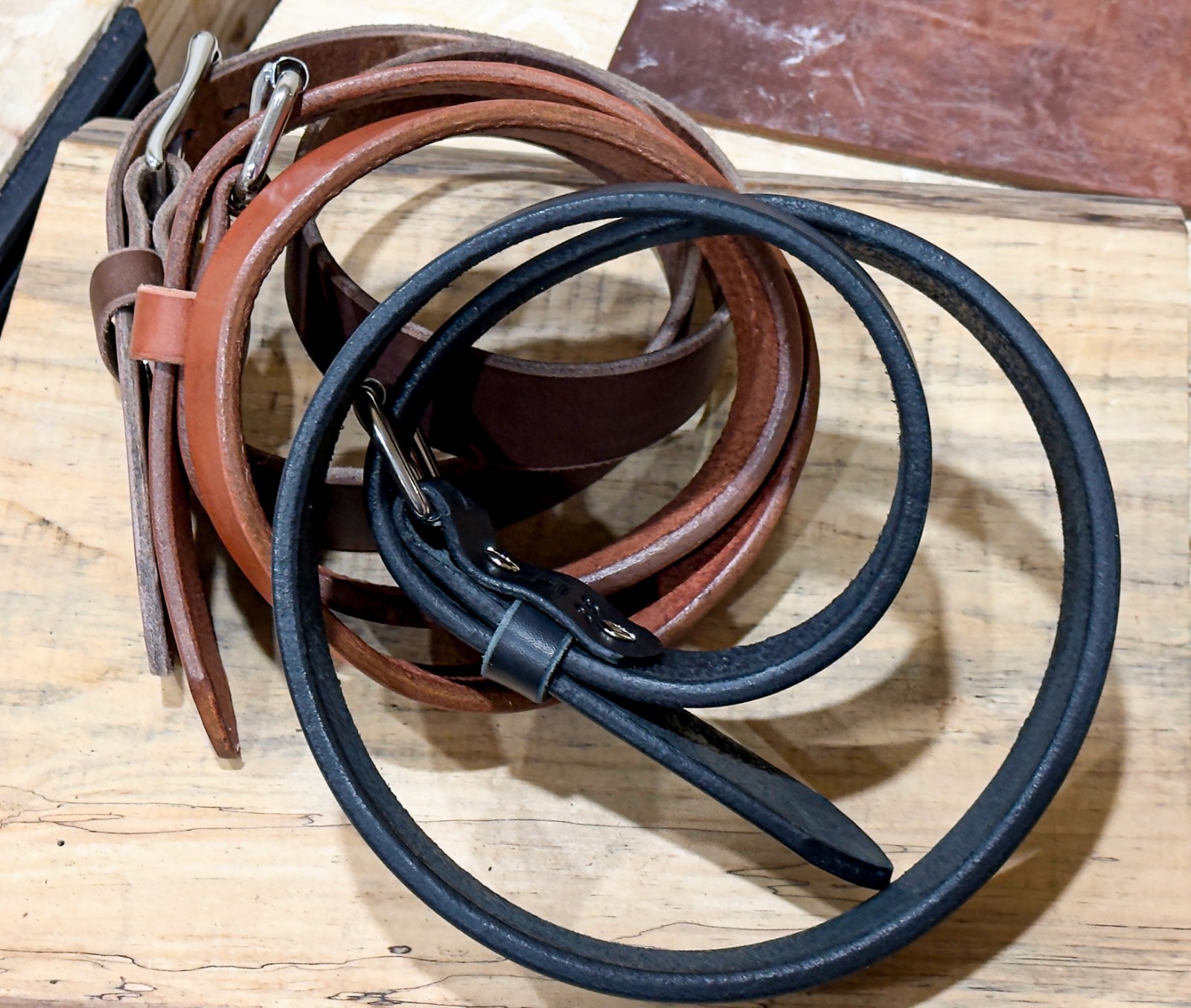 Men’s Full Grain Leather Belt – 1.5” Veg Tanned Cowhide, Heavy-Duty, Made in USA