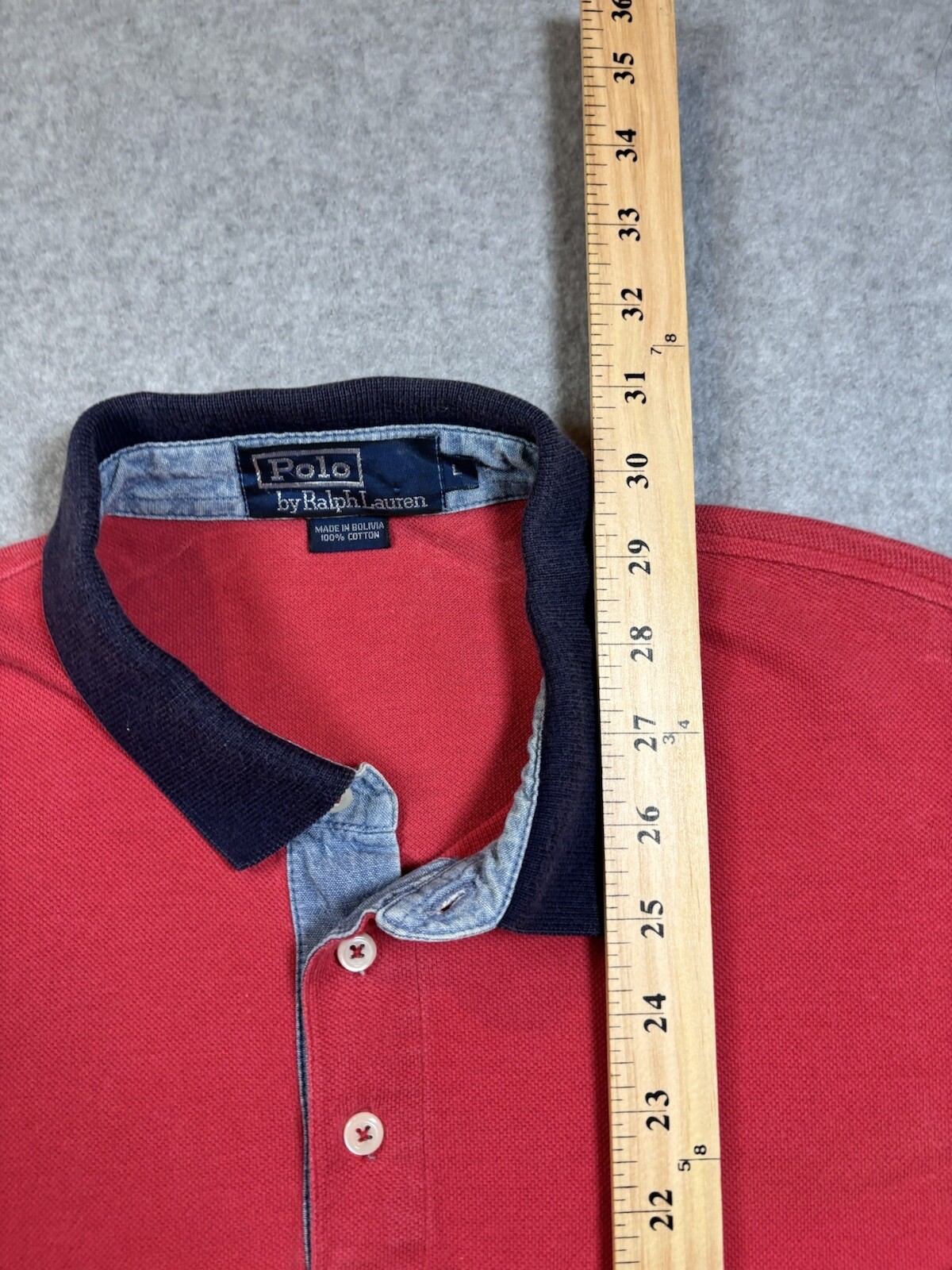 Polo by Ralph Lauren Golf Polo Shirt Men’s Large Red With Black Banding