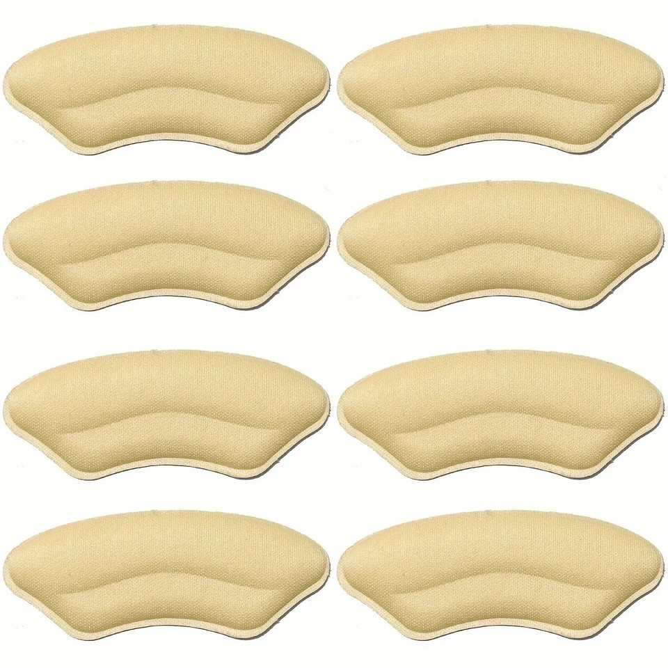 8-Pack Heel Pads for Too Big Shoes Self-Adhesive Heel Protectors Heel Inserts