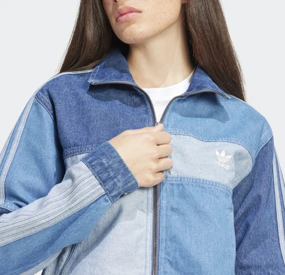 adidas KSENIASCHNAIDER Denim Patchwork Track Top Women’s Jacket Asia-Fit IU2464