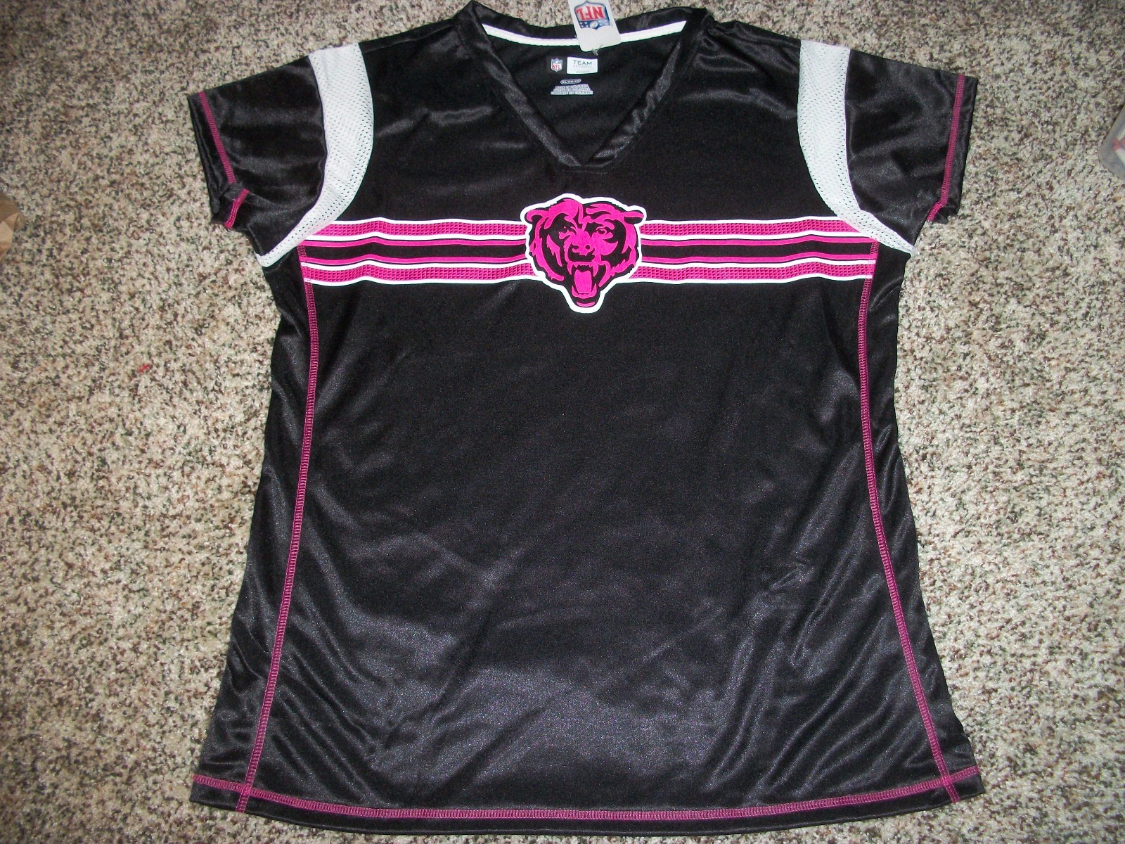 CHICAGO BEARS New NWT Womens Jersey Black Pink SMALL MEDIUM LARGE XL