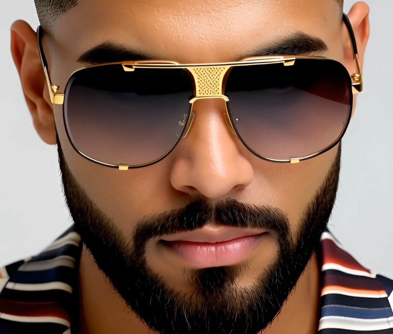 Luxury Sun Glasses Outdoor Driving Retro Black Gradient Lens Classic Eye Glasses