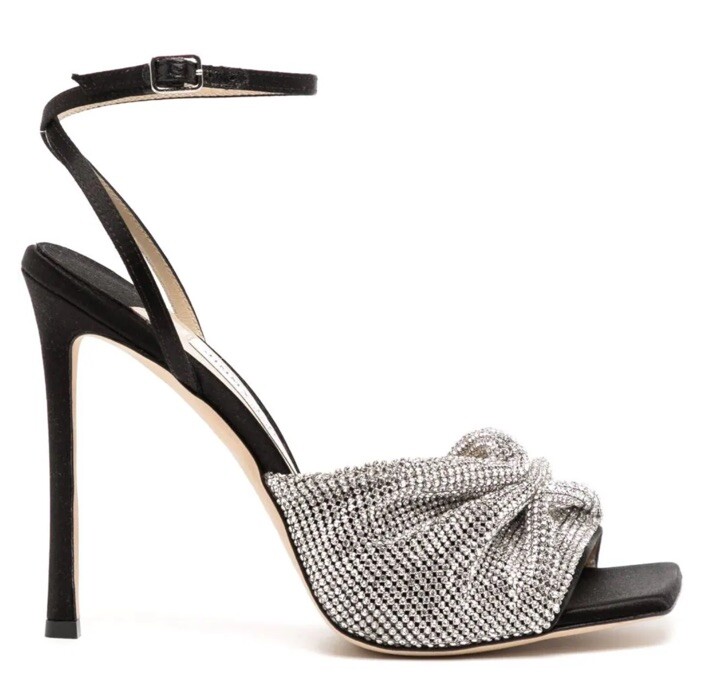 Jimmy Choo Naria 115mm crystal-embellished sandals Size 38.5/8.5