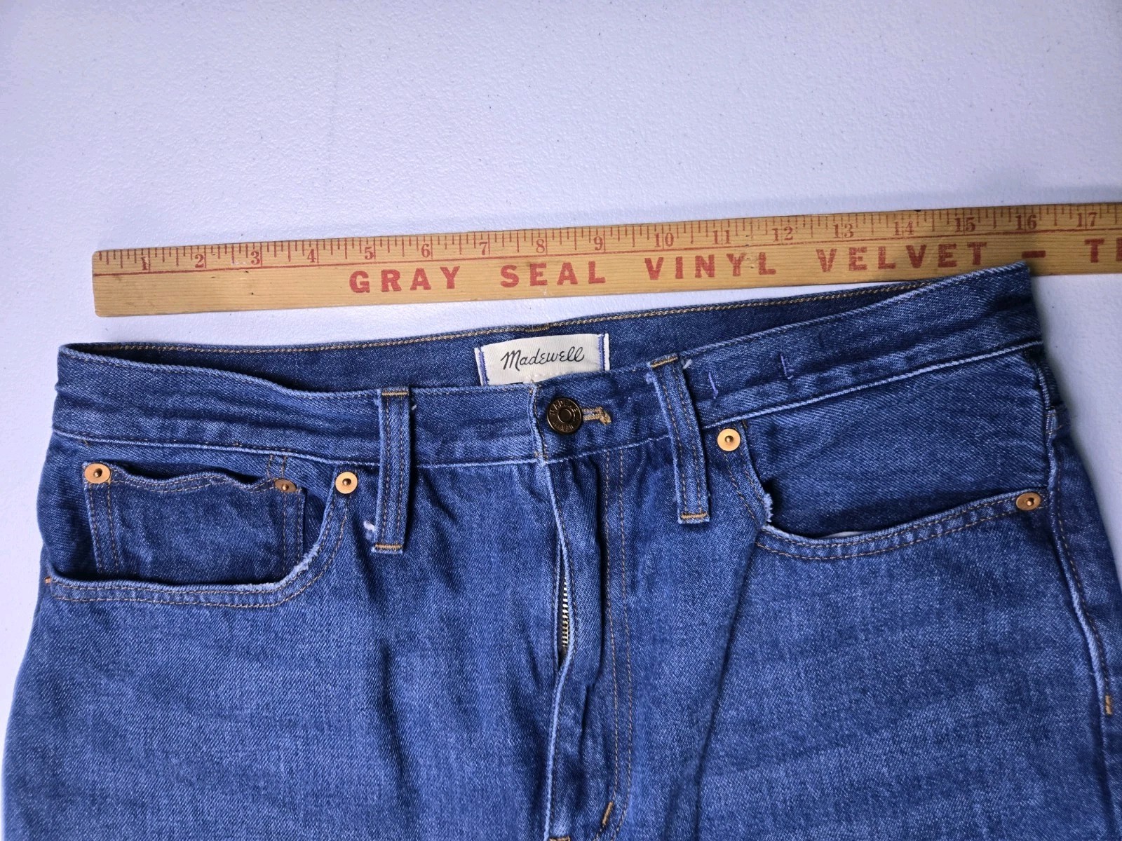 Madewell – Dark Blue Baggy Straight Loose Jeans – Womens 30W x 29L