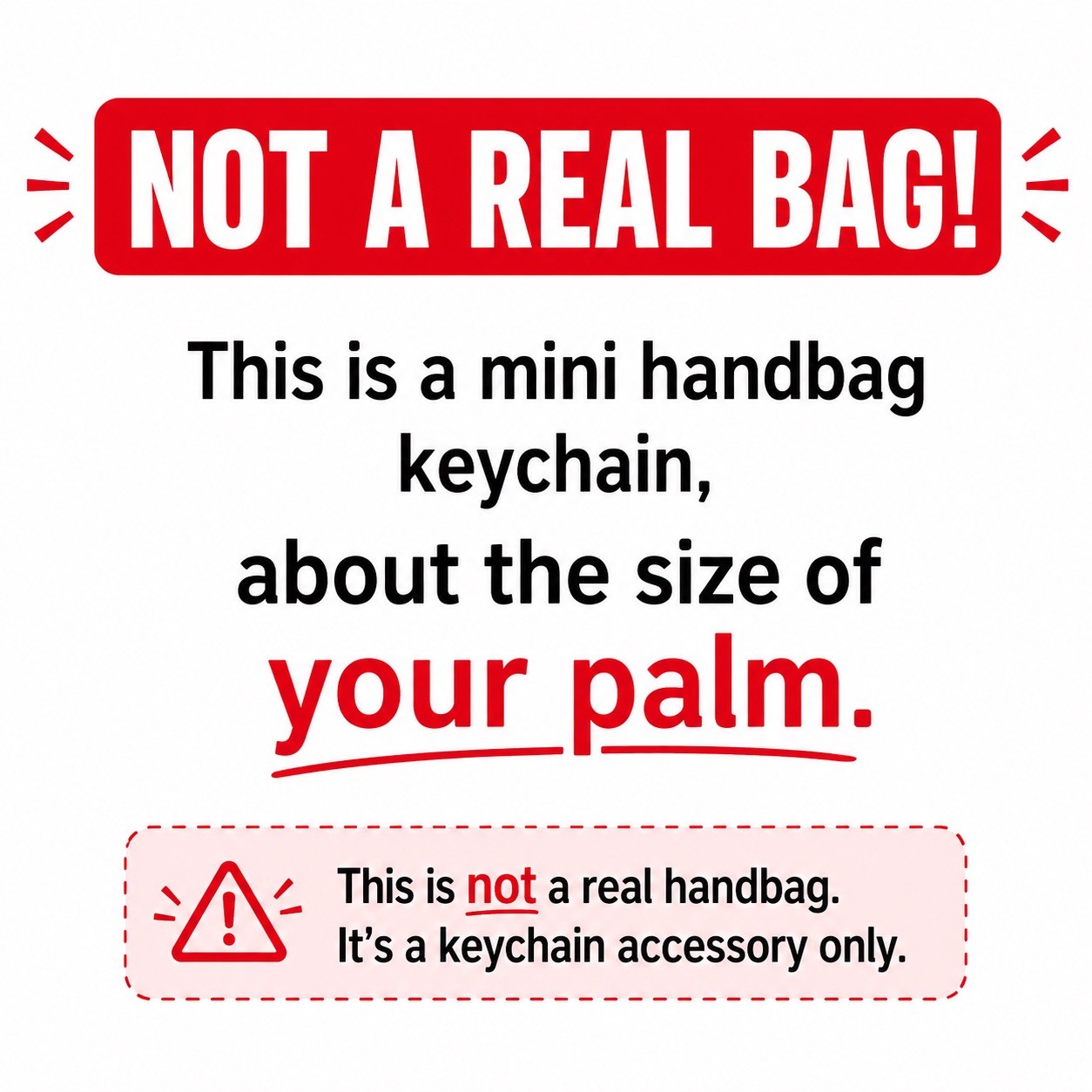 3PCS Mini Tote Bag Keychain Accessories DIY Charm Bundle