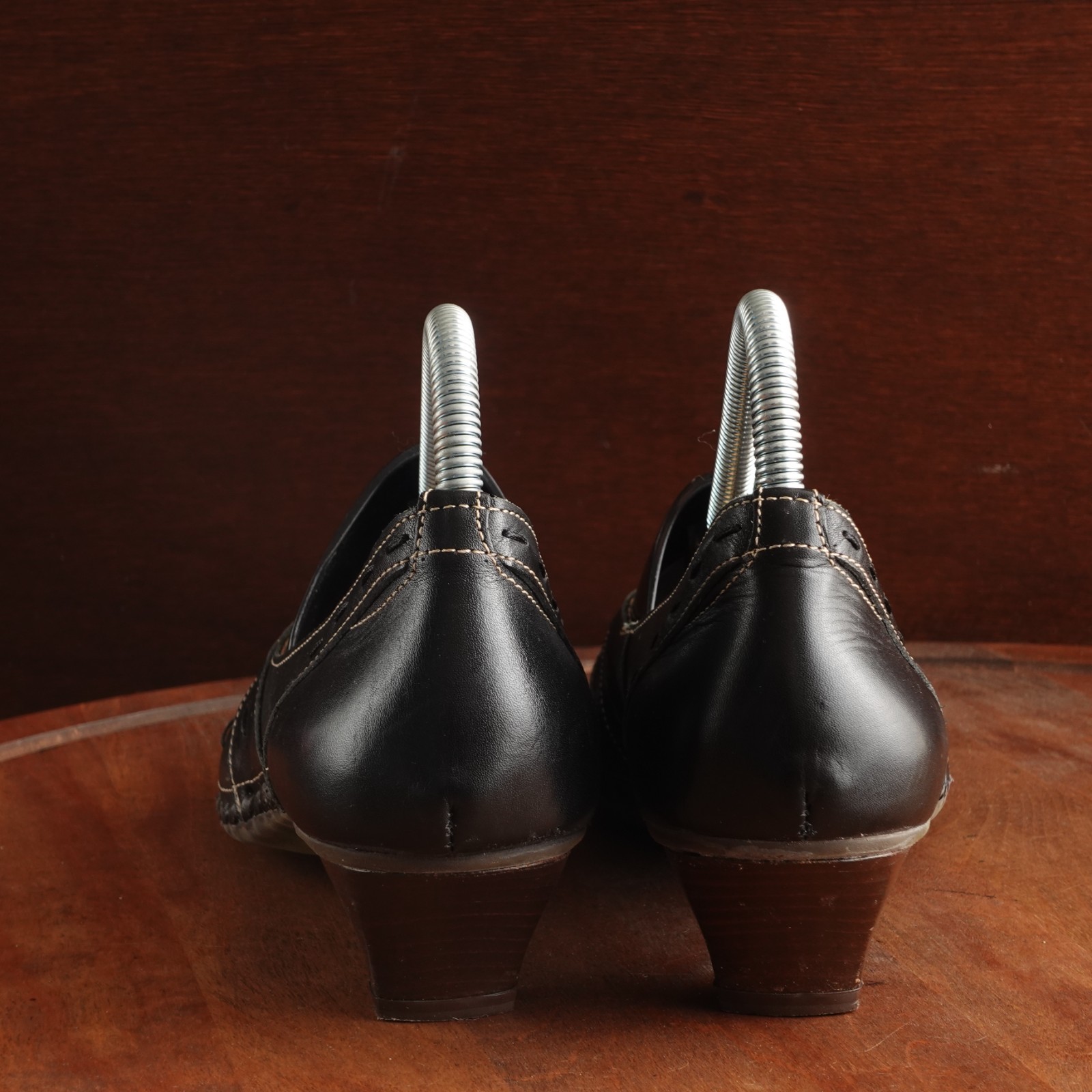 Pikolinos Heels Womens SZ EU 40 US 9-9.5 BLK Leather Comfort Career Neutral Shoe