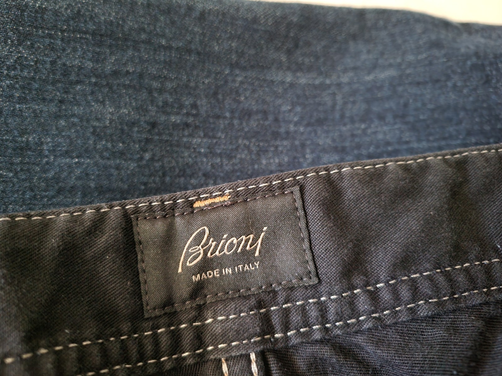 Brioni Chamonix Men Blue Denim Jeans size 40 inches Italy cotton with pockets