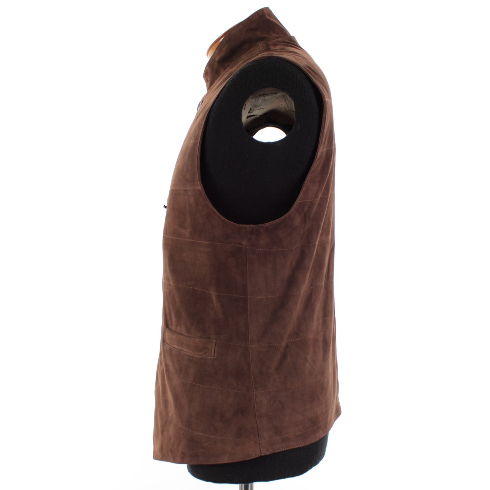 Rifugio NWD Vest / Bodywarmer Size 50 (Medium US) In Brown Suede Handmade