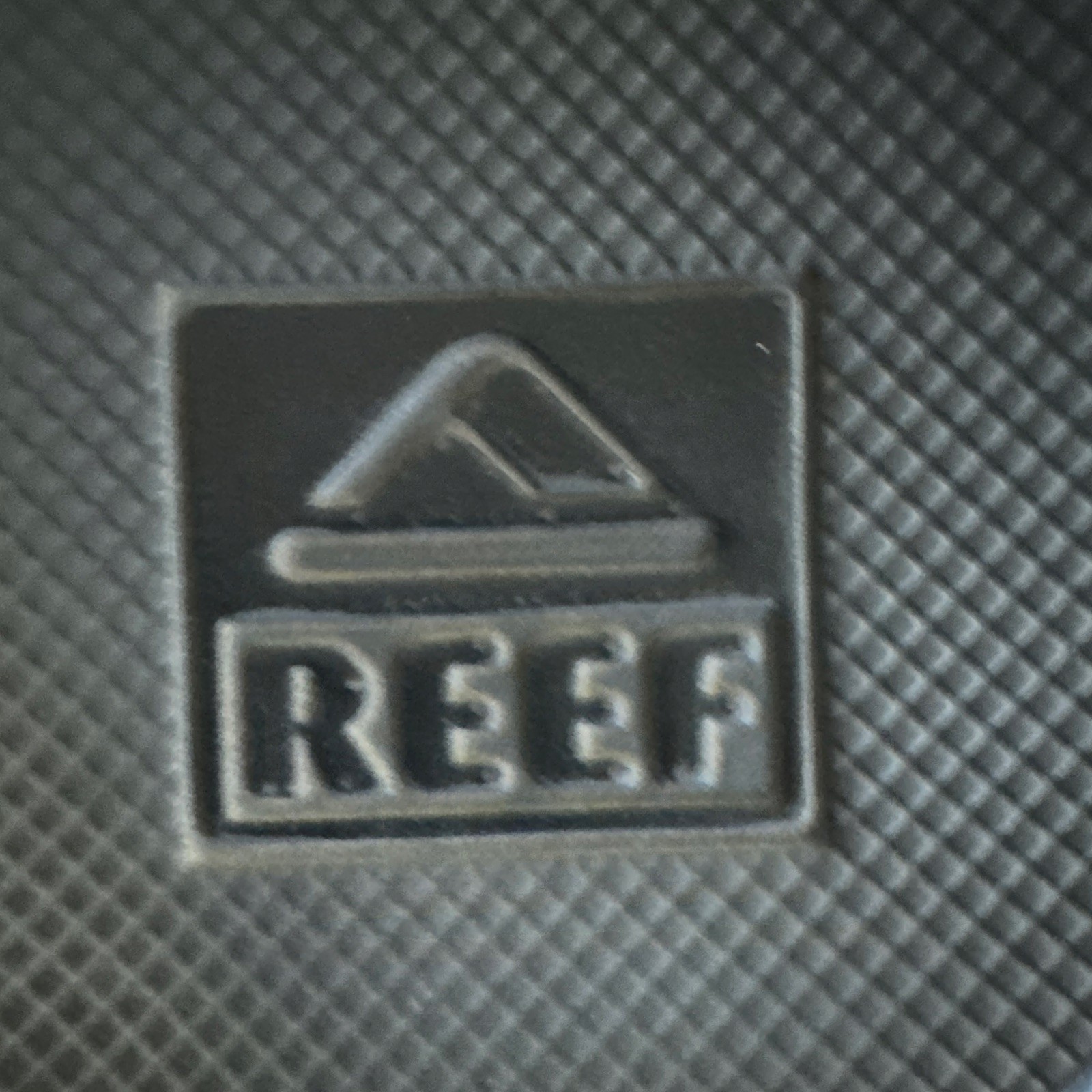 Reef Men’s Gray Flip Flop Sandals US 9 Solid Logo Slip-On Foam/Rubber