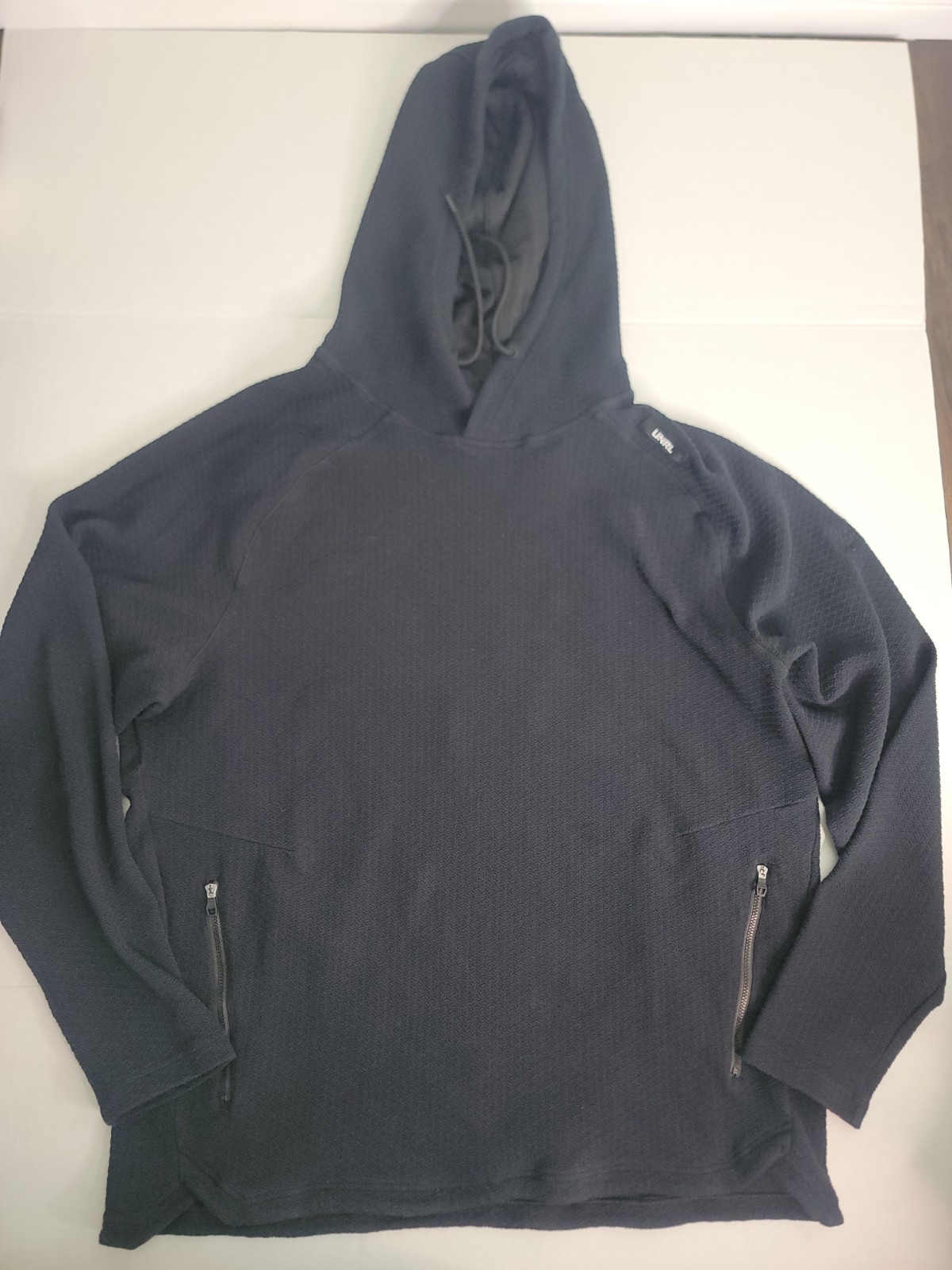 UNRL Boston Scientific Hoodie Men’s 2XL Black Pullover Hooded Sweater Textured