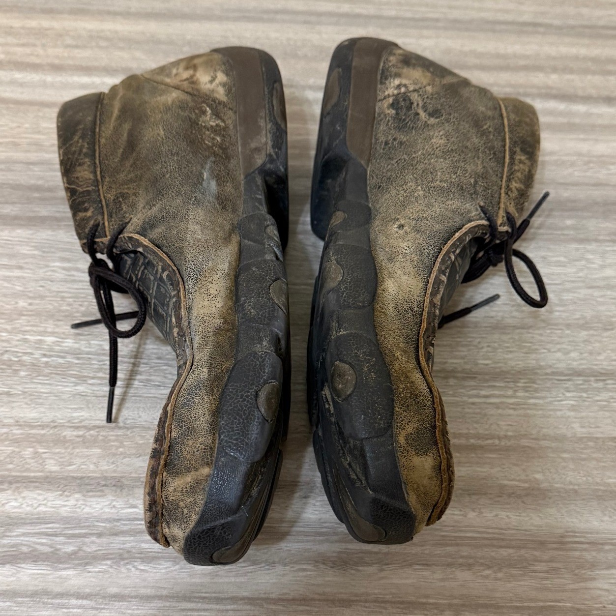 Twisted X Men Driving Moc 13 Brown Leather Croc Print Chukka Distressed Western