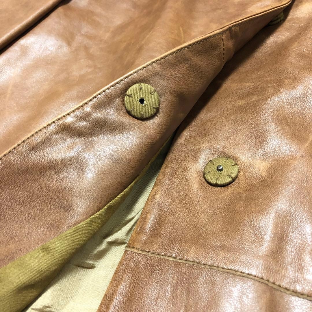 MAX MARA Womens Melting Lamb Leather Jacket Brown Coat Limited Edition Rare