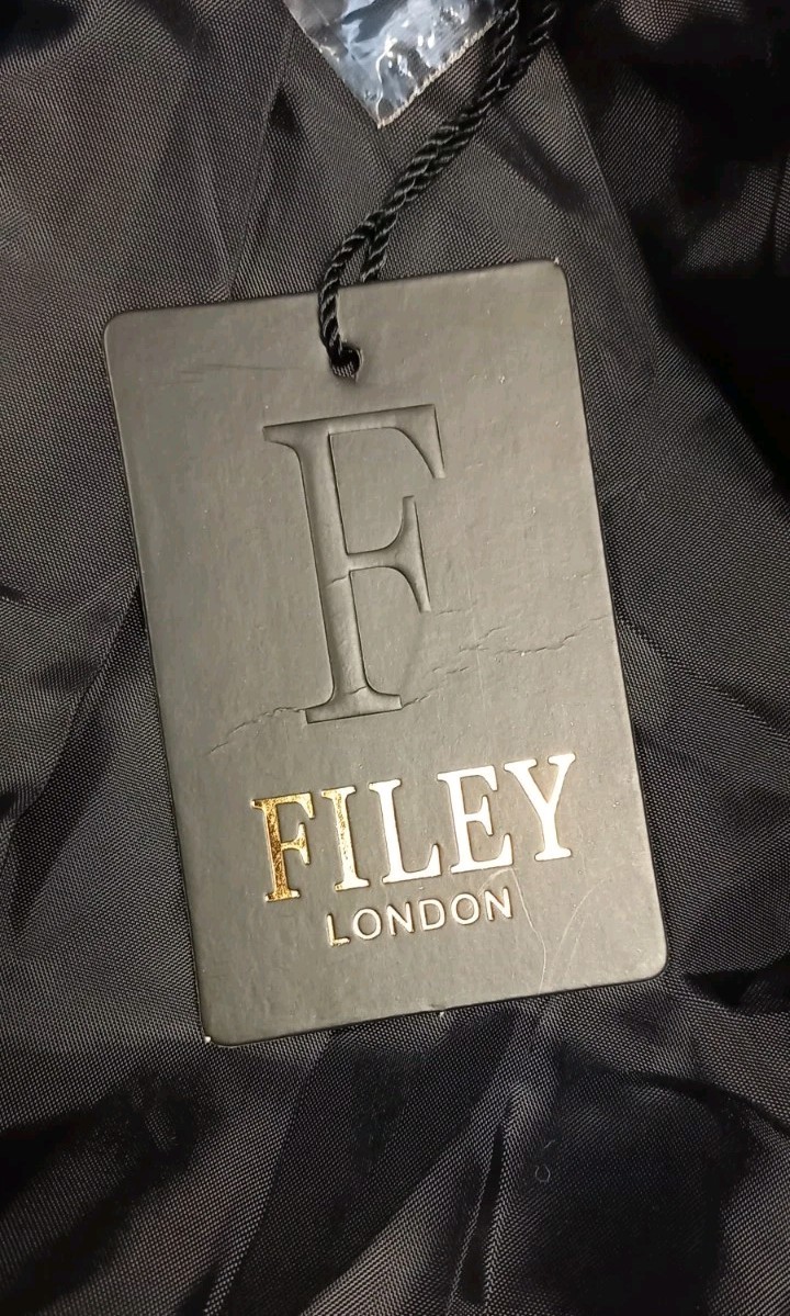 Filey London Black Cream Acrylic Wool Mix Blazer Jacket Size 18 (small) NEW