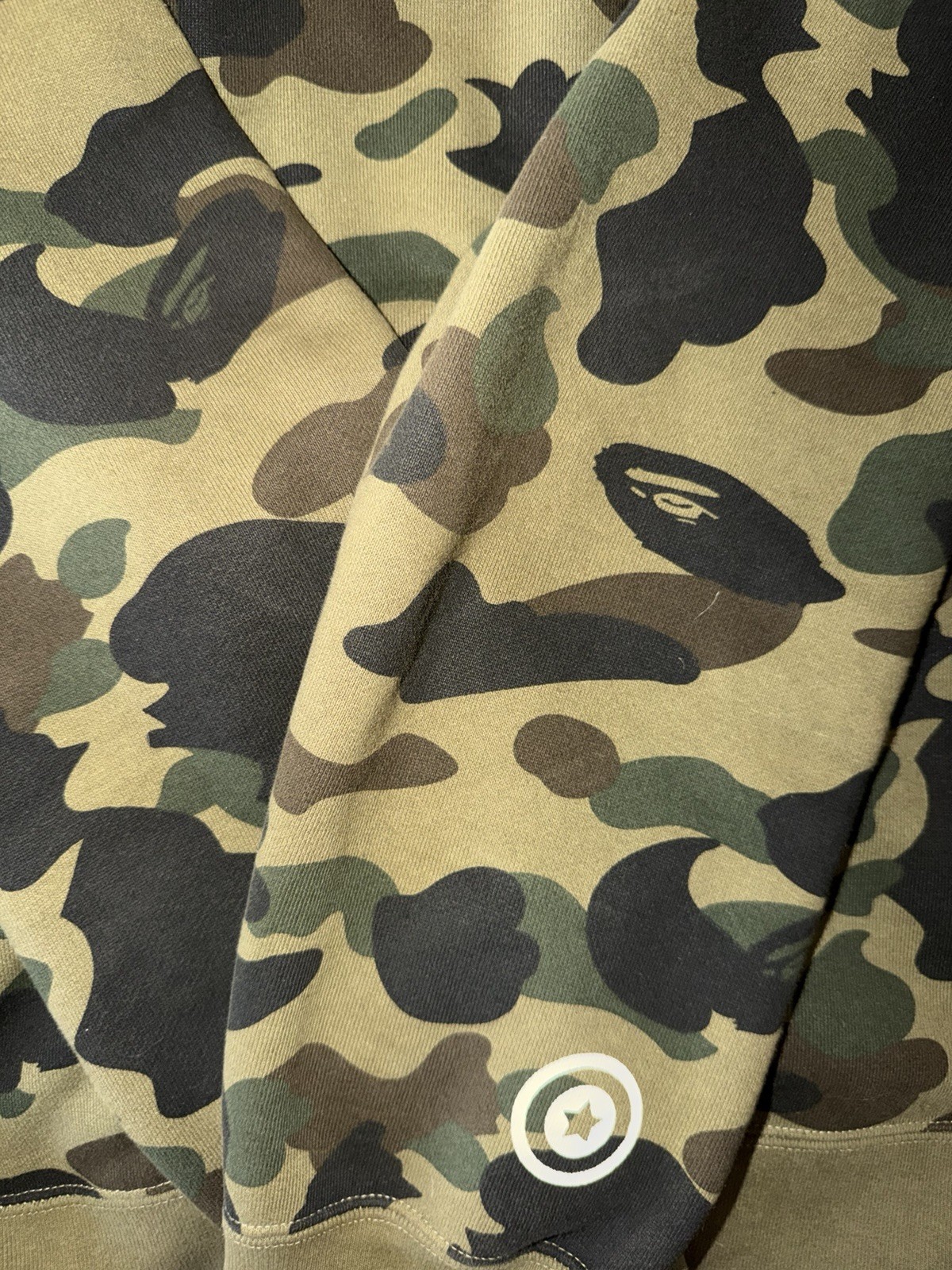 Bape Men’s First Camo Full Zip Hoodie Size XL