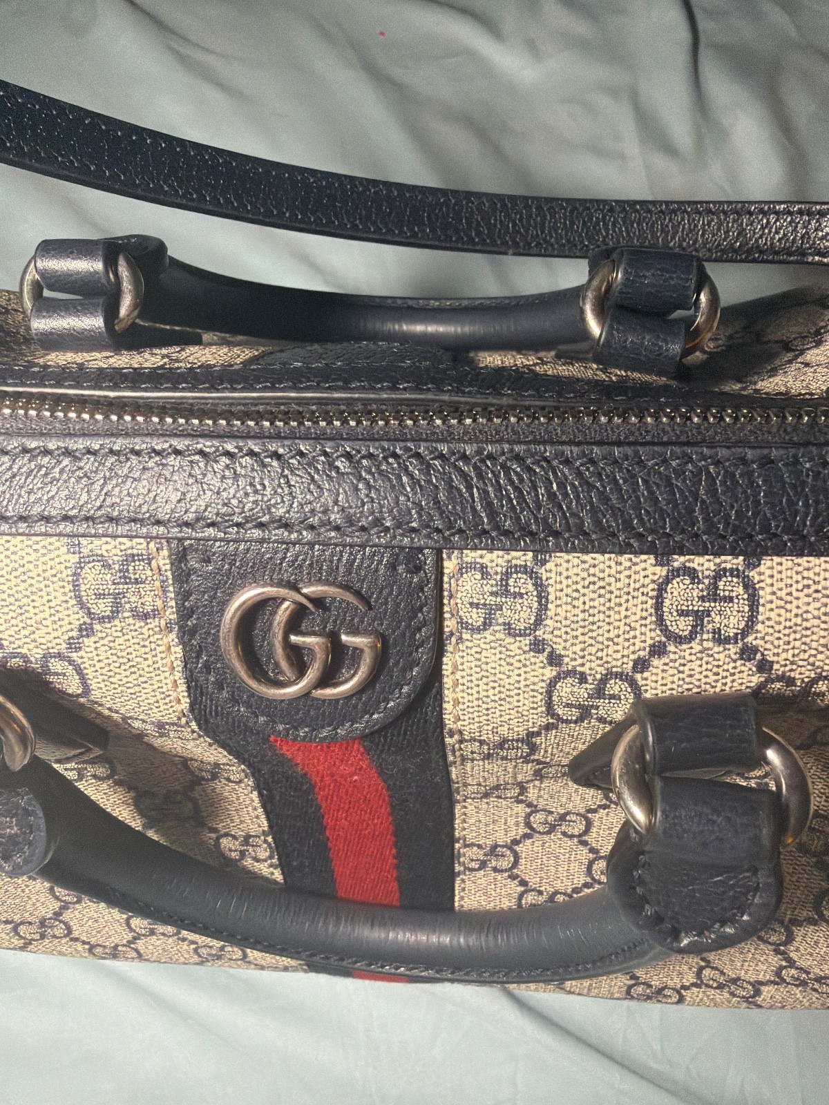 gucci bags authentic shoulder bag blue gg supreme ophidia top handle
