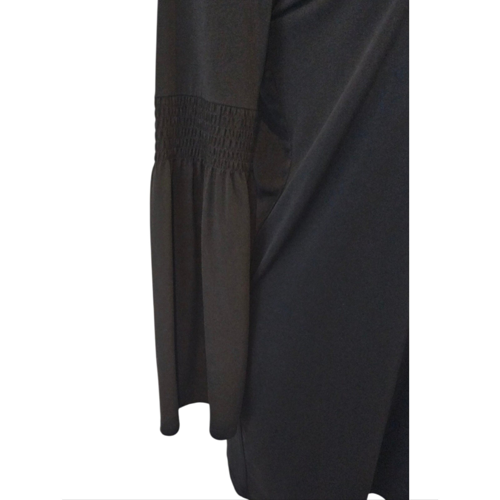 Michael Kors Size S Black Shift Dress with Keyhole Neck Bell Sleeves