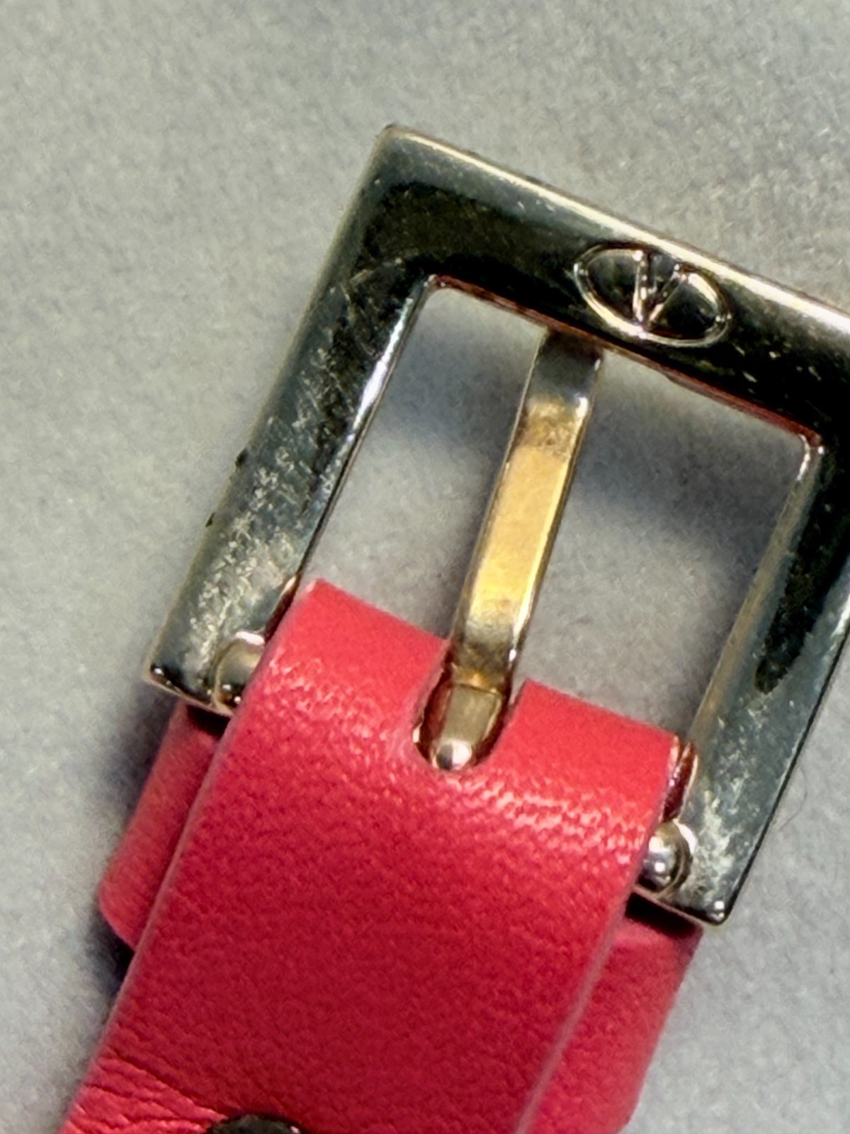 VALENTINO GARAVANI Rockstud Leather Bracelet Pink Charity 8.5in DS42