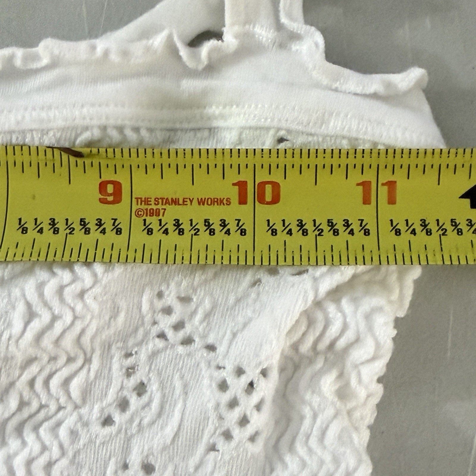 Free People Intimately So Soft Frill Square Neck Tank White XS/S Cami Girly NWT