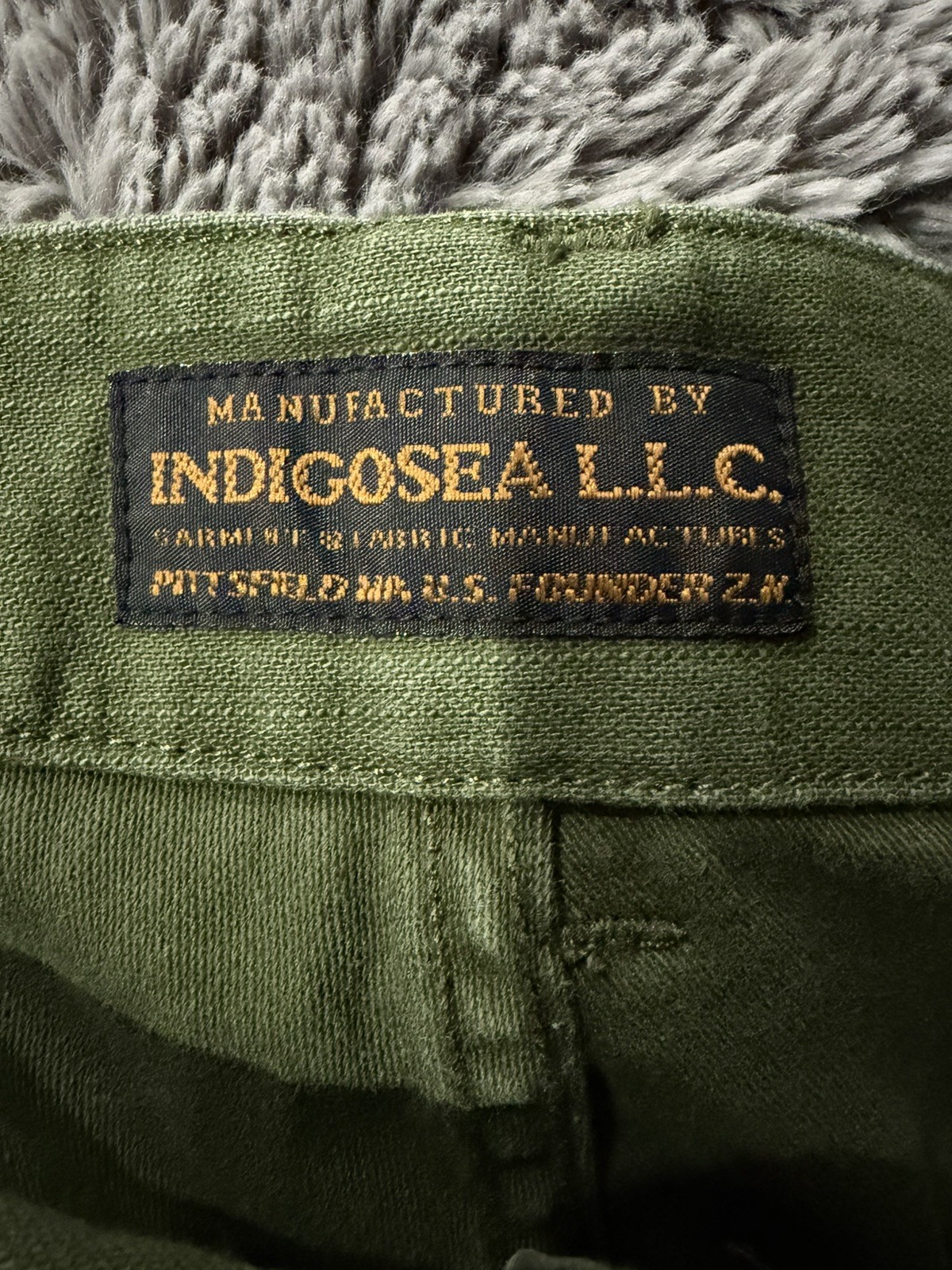 Worn OG-107 Fatigue Utility Pants Military Sateen Army Green Indigosea 36×30
