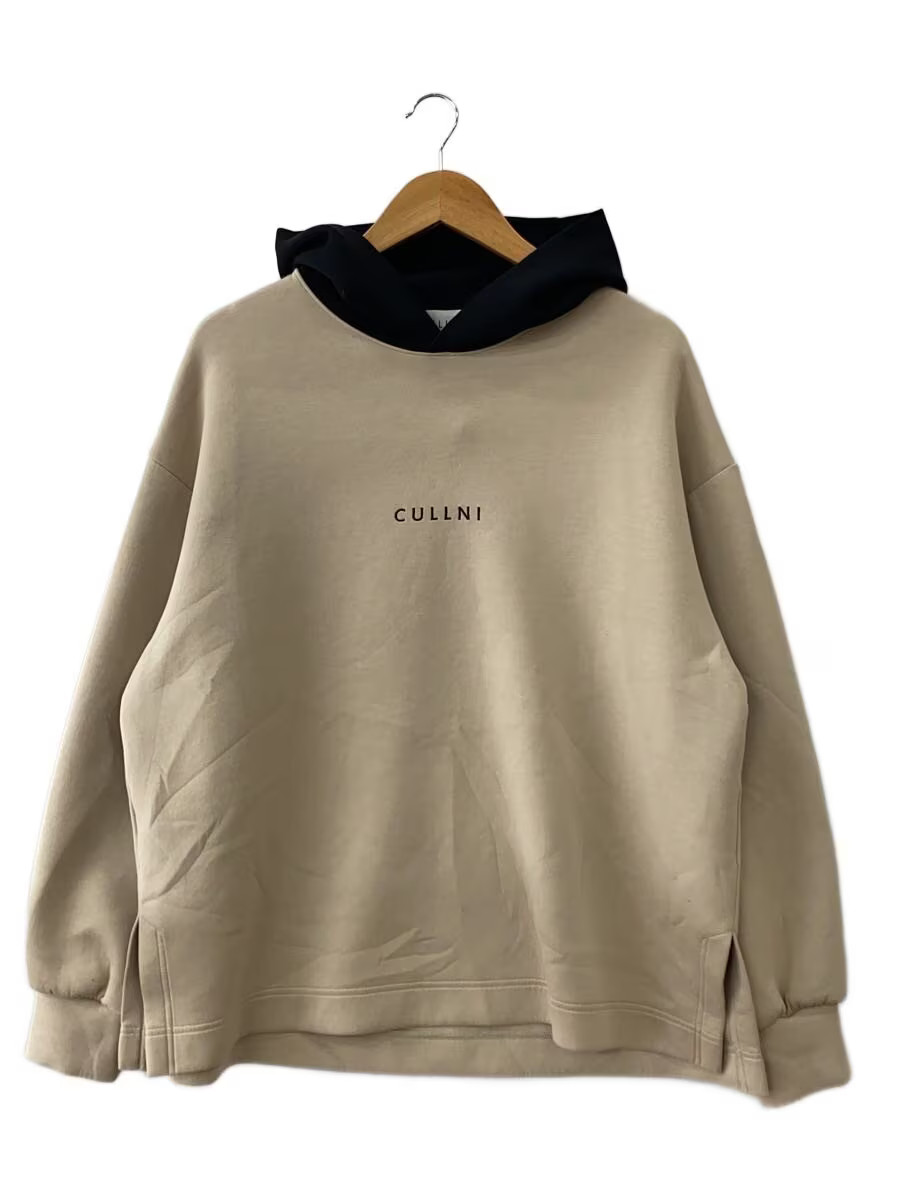 CULLNI Hoodie, Size 1, Polyester, Beige, Plain, 22-SS-015