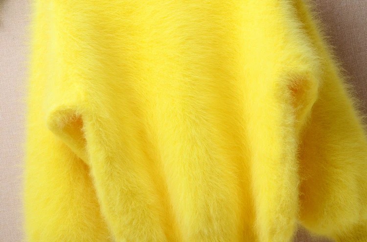 Ladies Women Angora Mink Cashmere Warm Fluffy Fuzzy Knitted Tops Sweaters Jumper