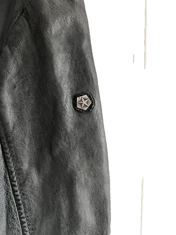 Milestone leather jacket size 44 leather jacket grey Santinti top