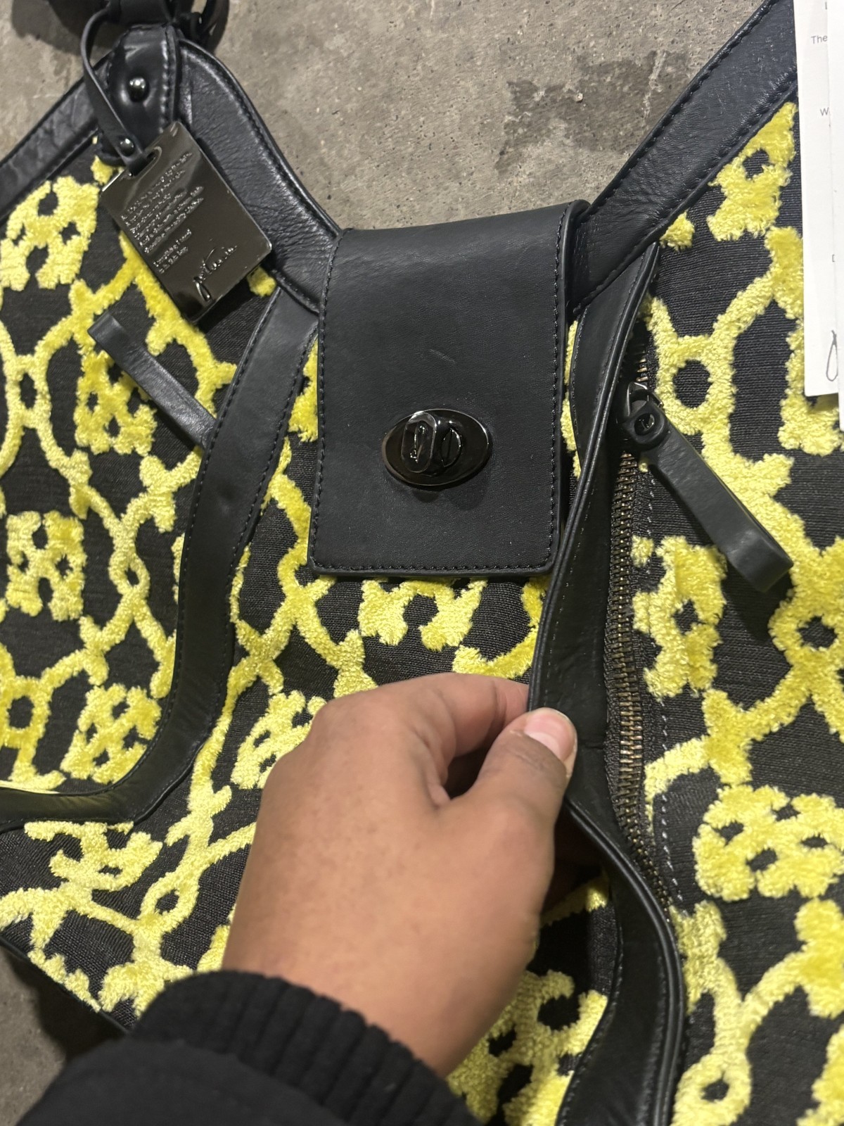 NWT Petunia Pickle Bottom Hudson Hobo Bag Black Yellow Midnight Saffron Retired