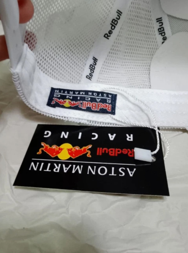 Red Bull Cap White Mesh Back Adjustable Snapback Hat NWT