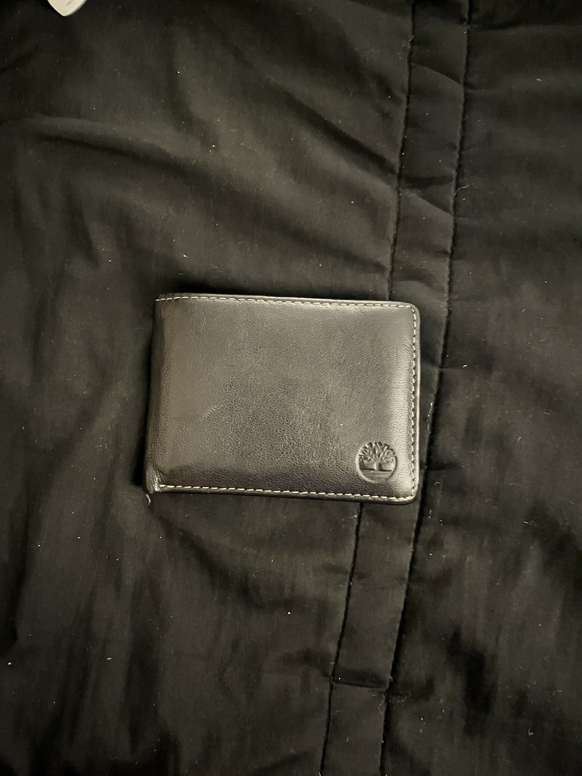 Mens Black Timberland Genuine Leather Wallet With Card Holder