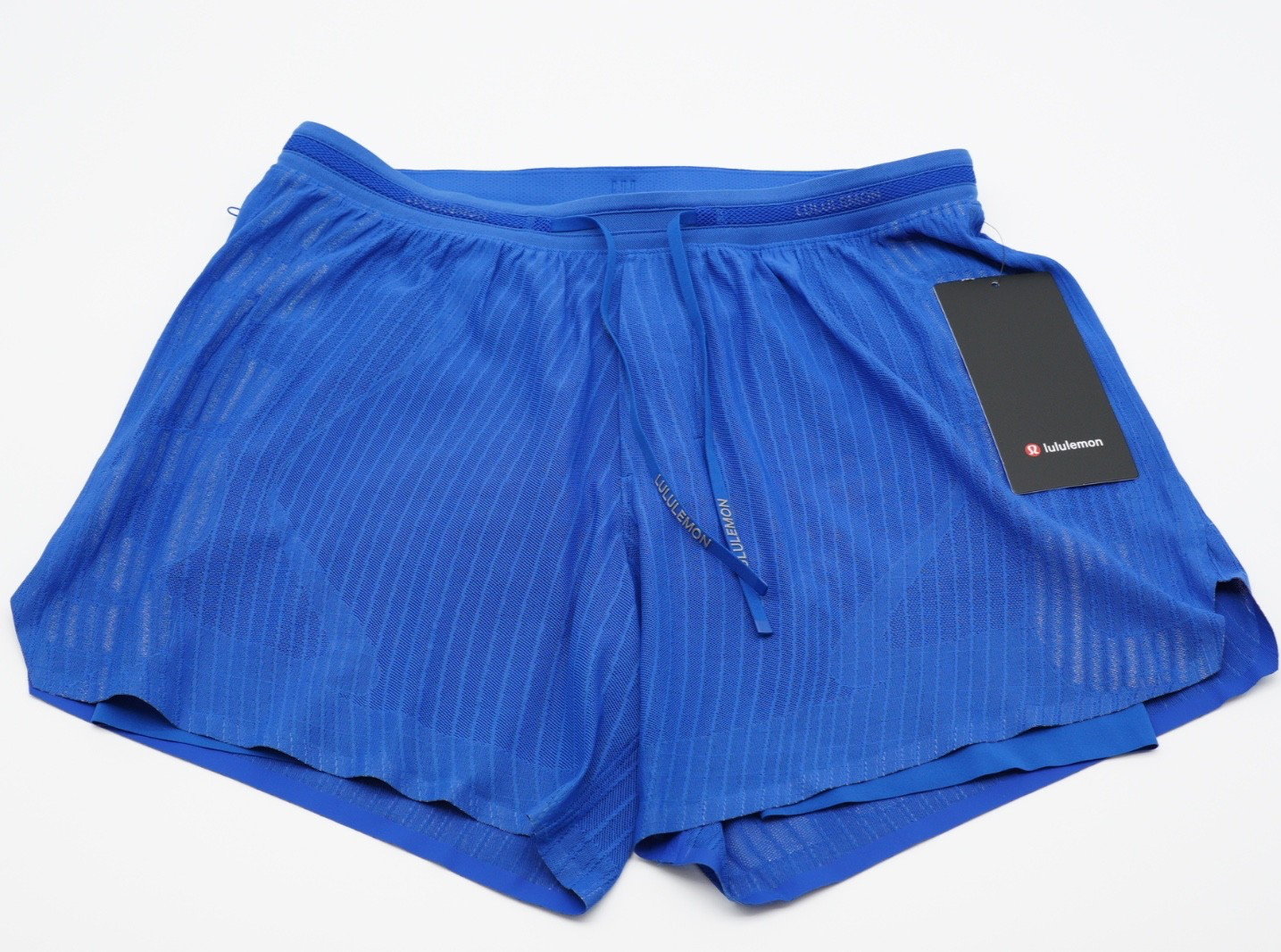 Lululemon Fast and Free Airflow Running Shorts 6 inches Large Mens Blue 1267