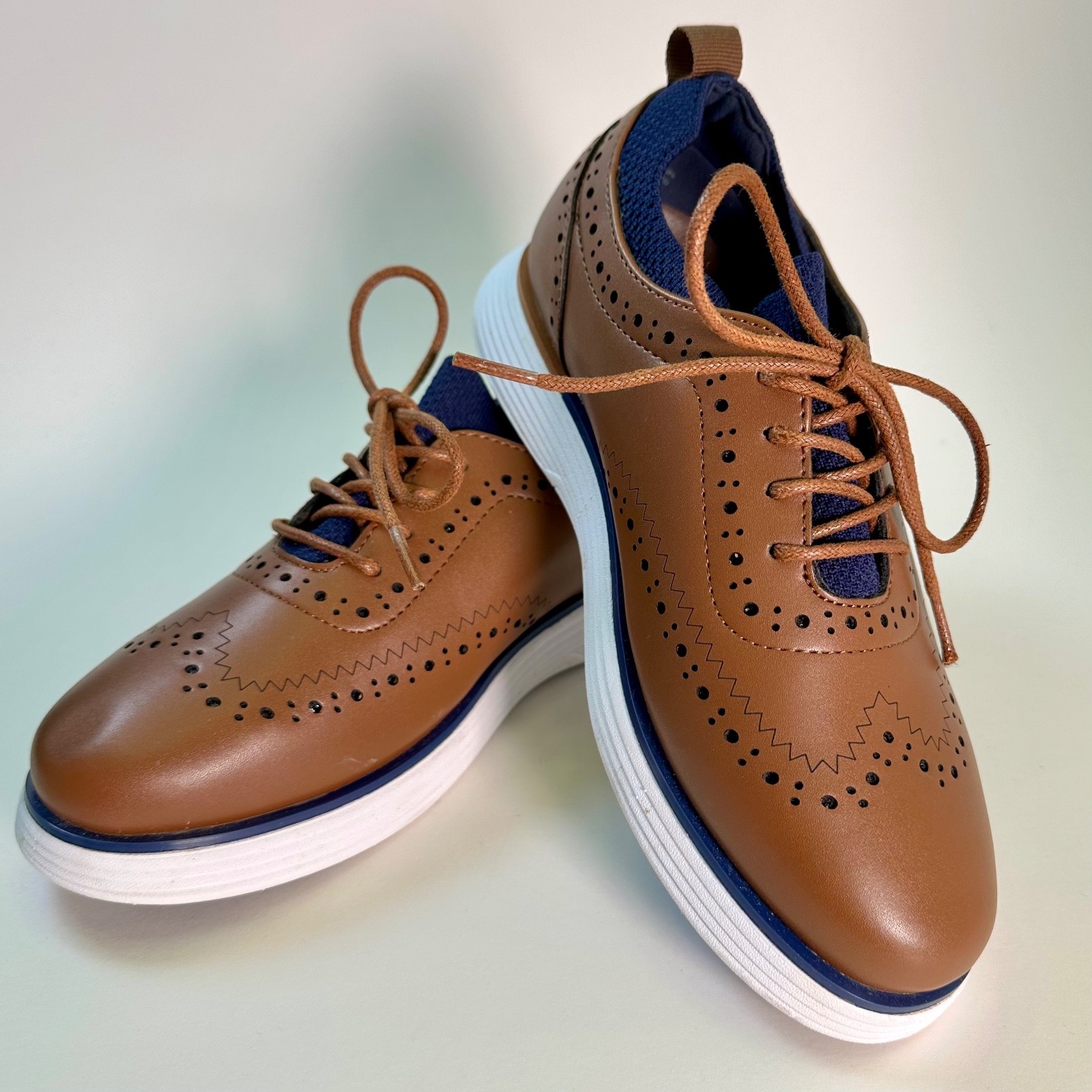 Bruno Marc Boy’s MaxFlex Dress Sneakers Oxfords Brogue Casual Wingtip Shoes SZ 2