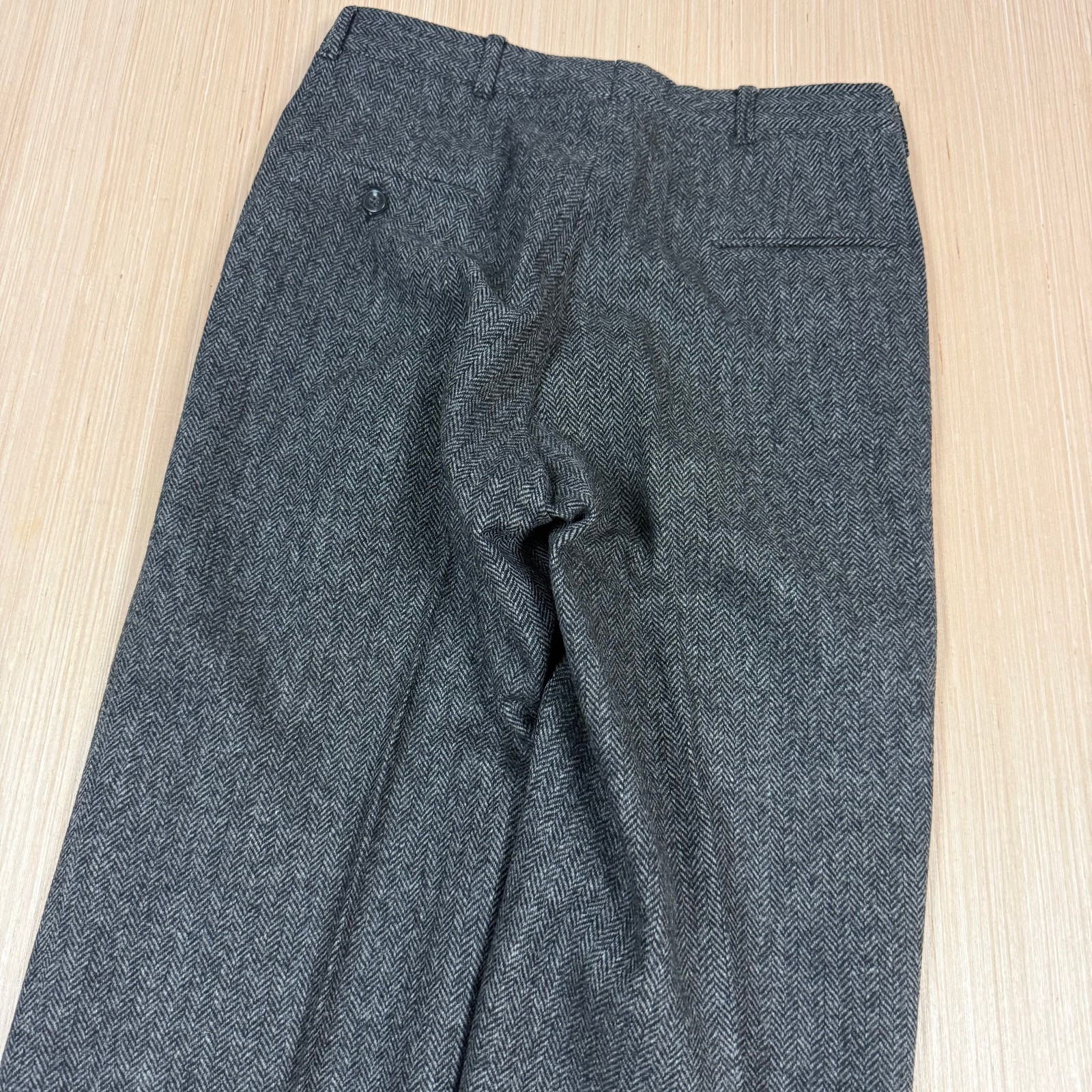 Vintage 60s 50s Tweed Wool Pants Slacks Conmar Zip Herringbone 29×28 mens atomic