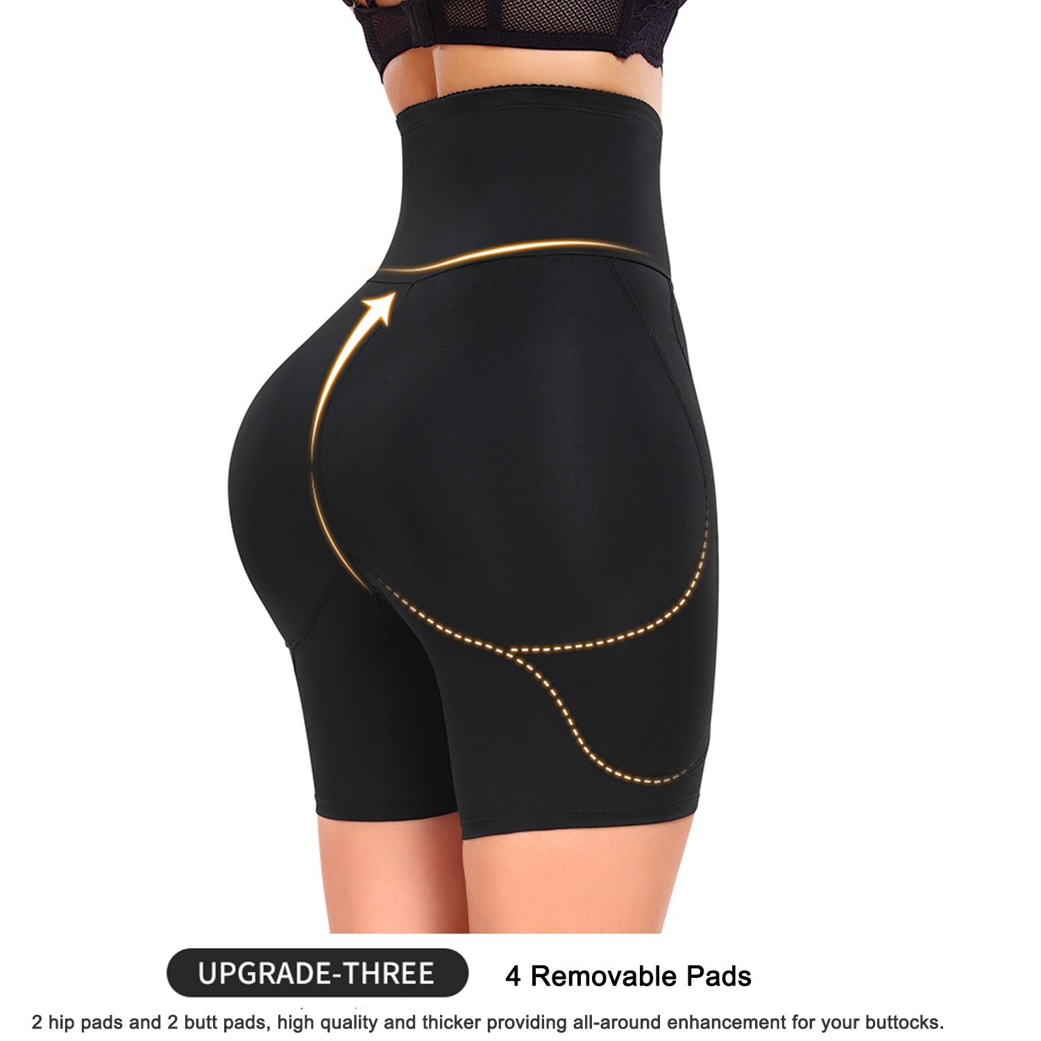 Hip Enhancer Shapewear – Butt and Hip Pads Dip Filler Tummy Control Shorts Panty