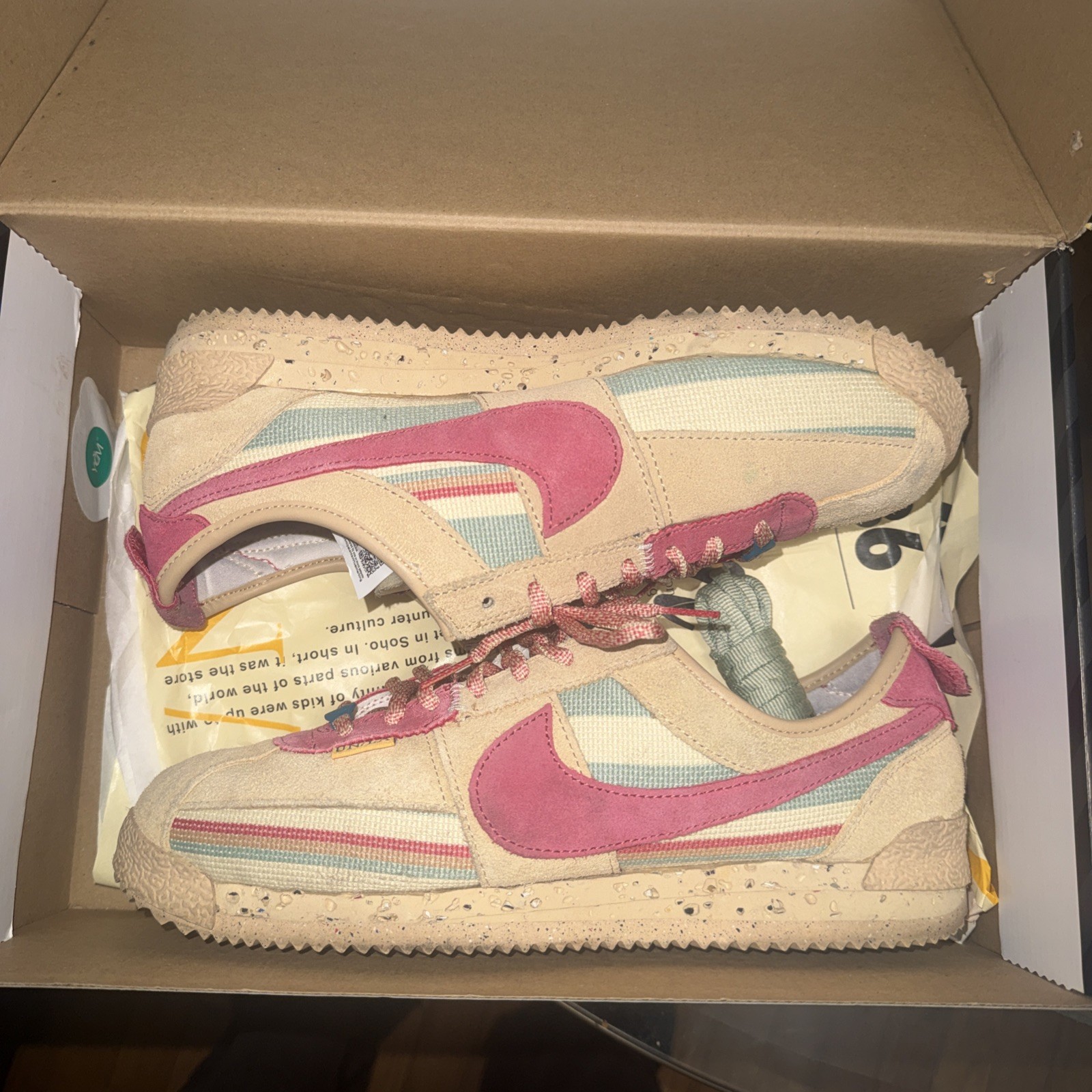 Nike Cortez Union SP Sesame Men’s Size 9.5 DR1413-200 Sneakers