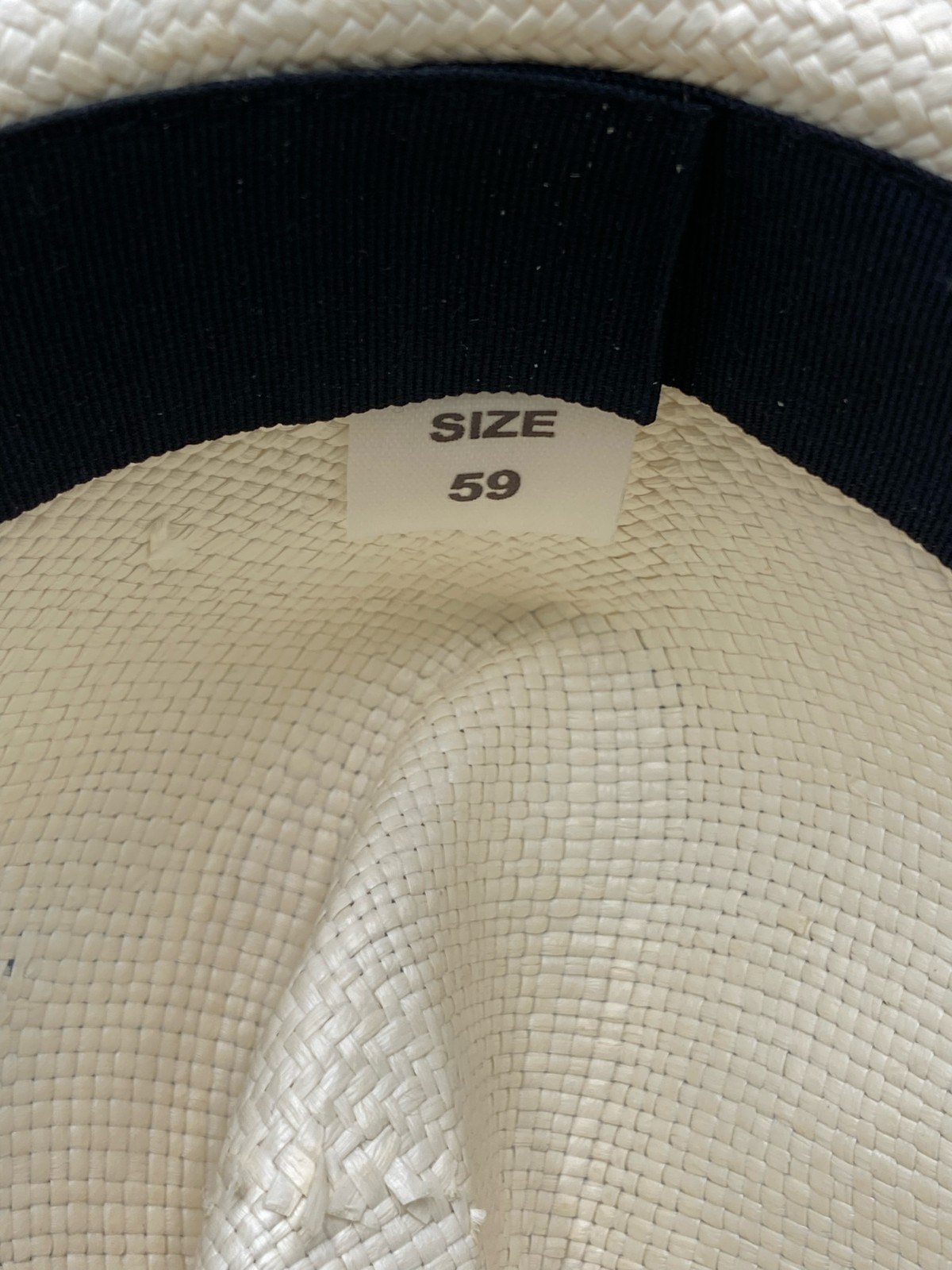 Montecristi Hand Woven Toquilla Straw Genuine Panama Hat Size 59