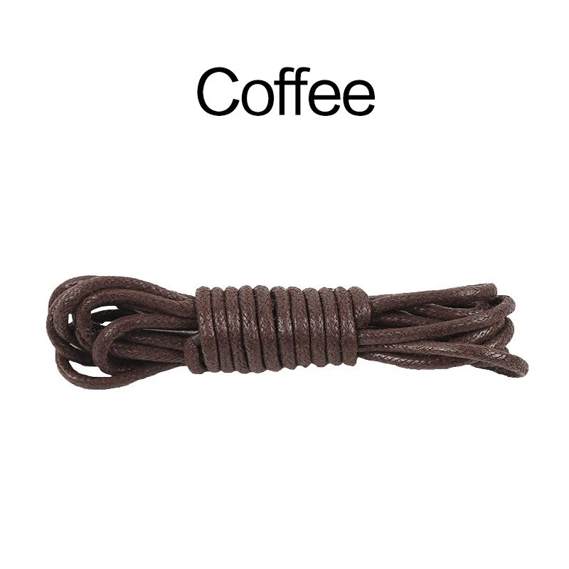 Shoe Laces Cord Round Waxed Cotton Wax Shoelaces Dress Boot String Leather 2.5mm