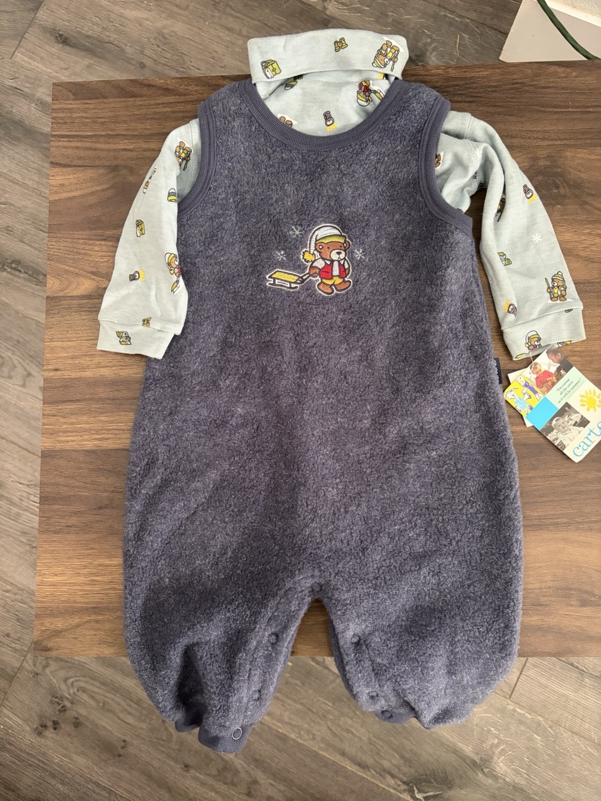 Vintage Carter’s Teddy Bear Romper Set NWT 6–9M
