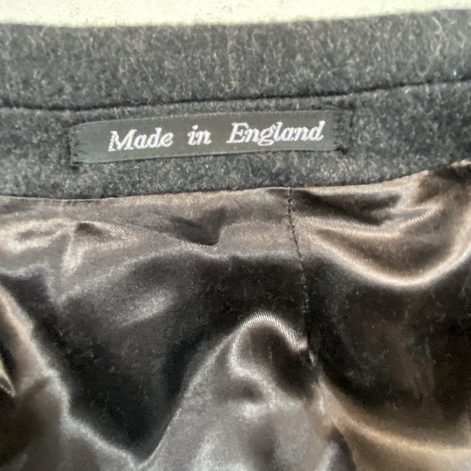 EVAN PICONE Double Breasted Full Length WOOL Blend Men’s Coat w/ SATIN Liner