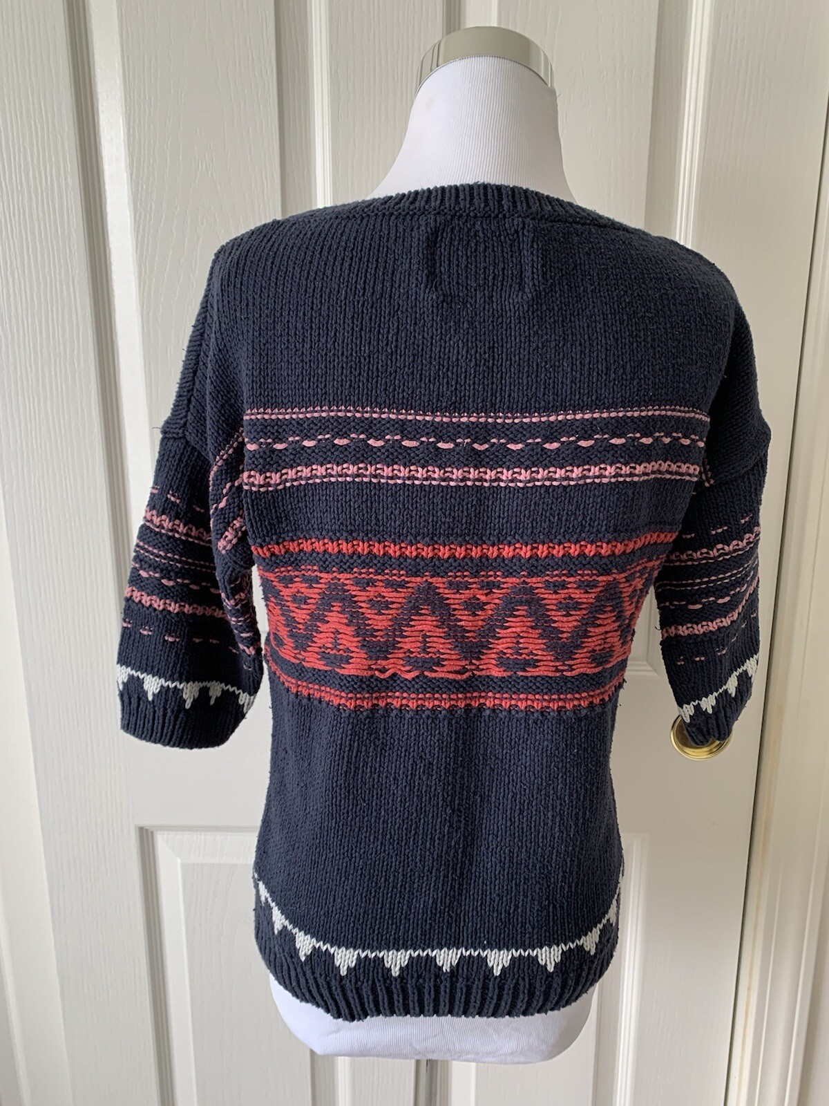 AMERICAN EAGLE PRETTY COTTON ACRYLIC BLEND SHORT SLEEVE SWEATER – SIZE S